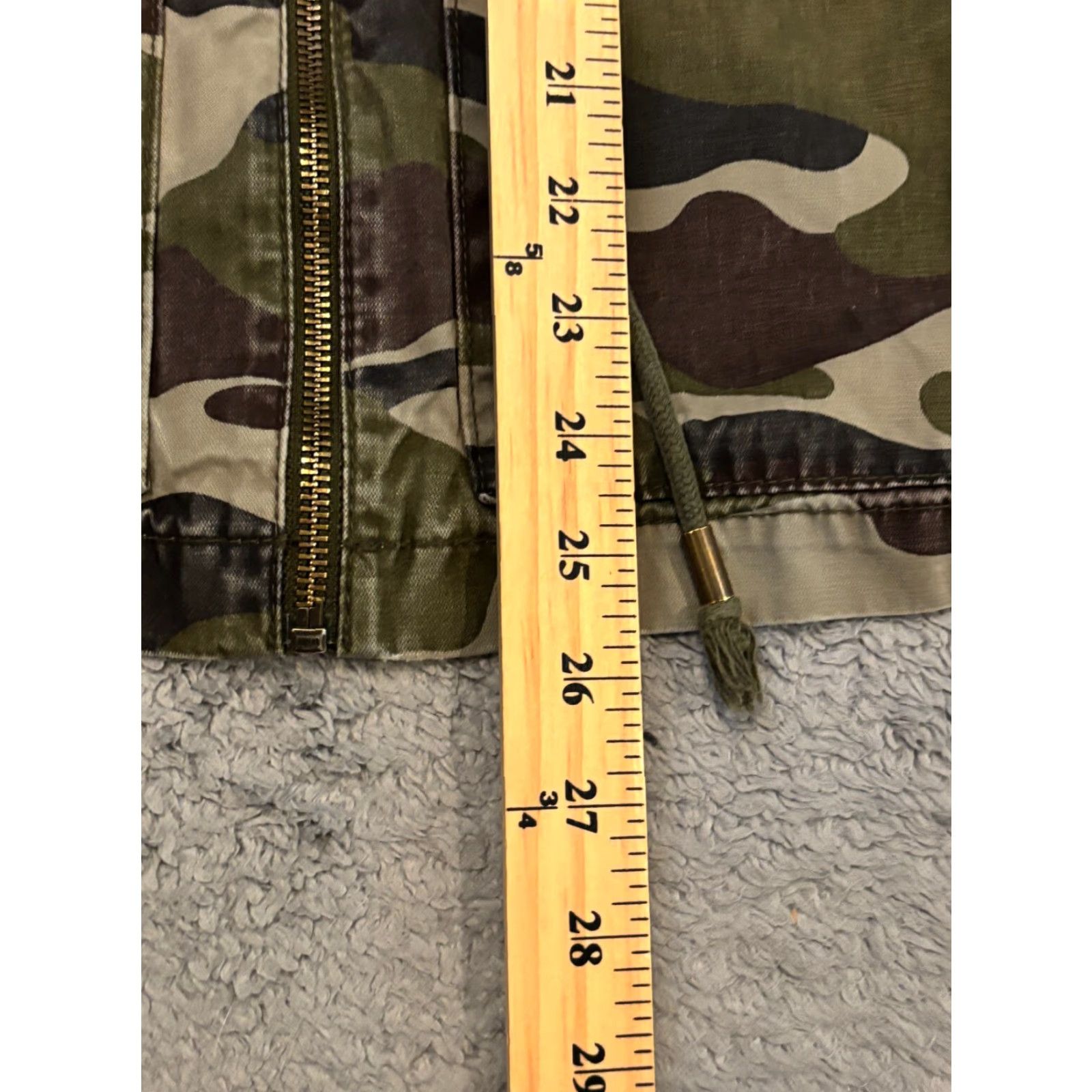 Old Navy Old Navy Jacket Womens Medium Green Camo Cotton Pockets Full Zip Snap Closure Size M / US 6-8 / IT 42-44 - 4 Thumbnail