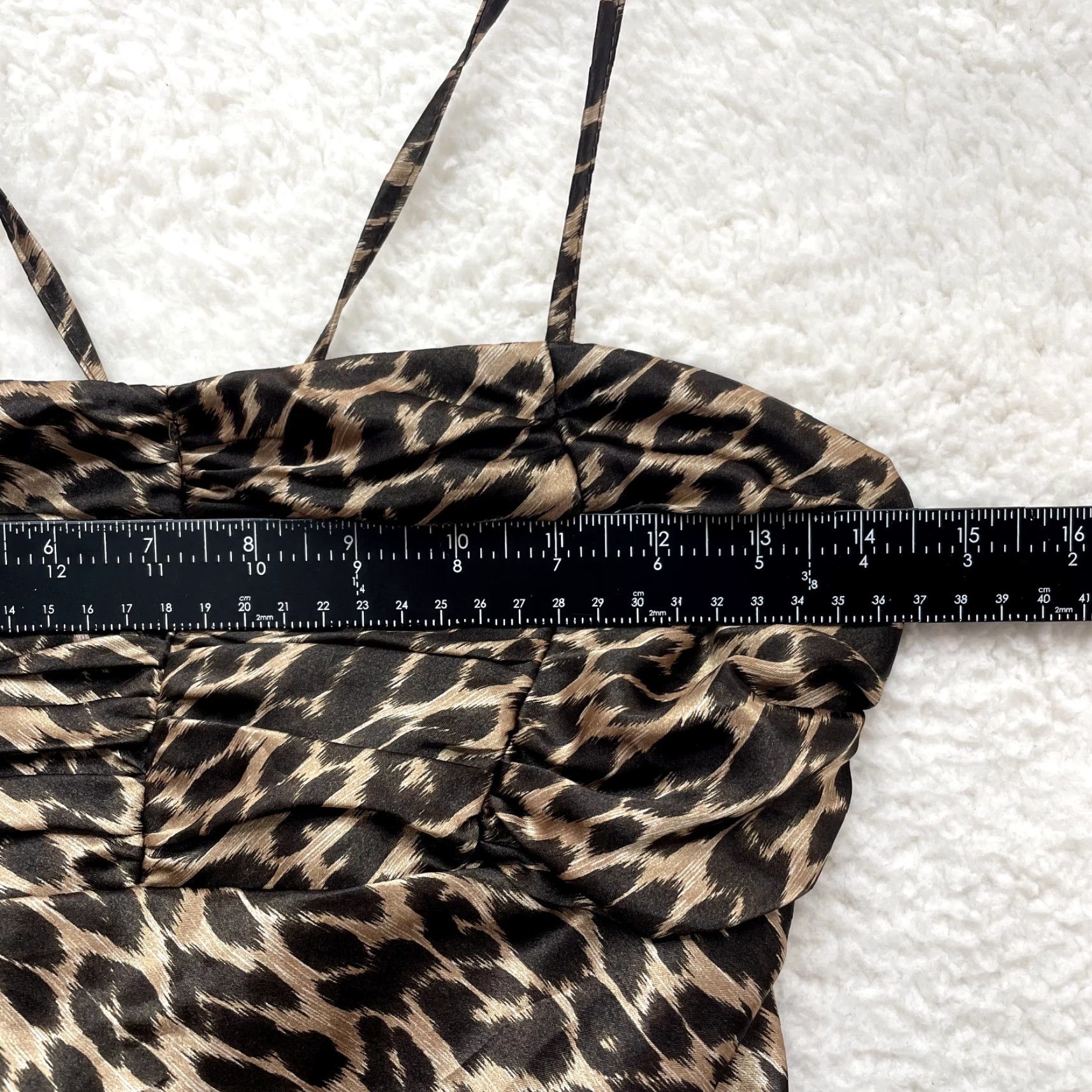 Vintage VINTAGE Y2K Y2K Vintage Dress 2 S Small Cheetah Leopard Satin Asymmetrical Boho McBling Dress Cocktail Womens Size S / US 4 / IT 40 - 6 Thumbnail