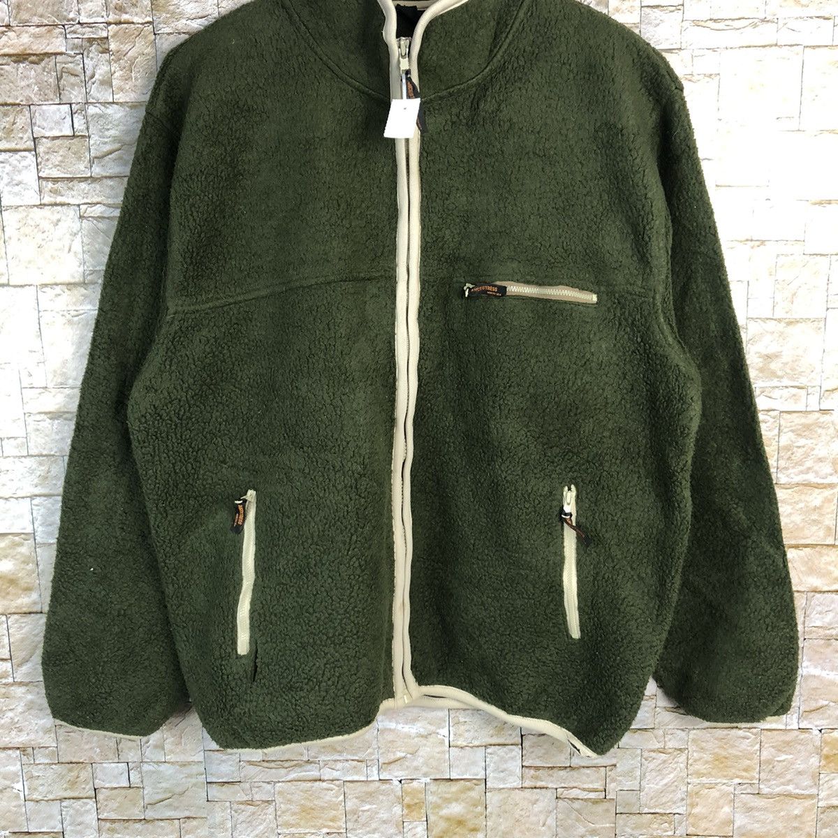 Japanese Brand Ancestress Green Jacket sweater #A308 Size US L / EU 52-54 / 3 - 3 Thumbnail