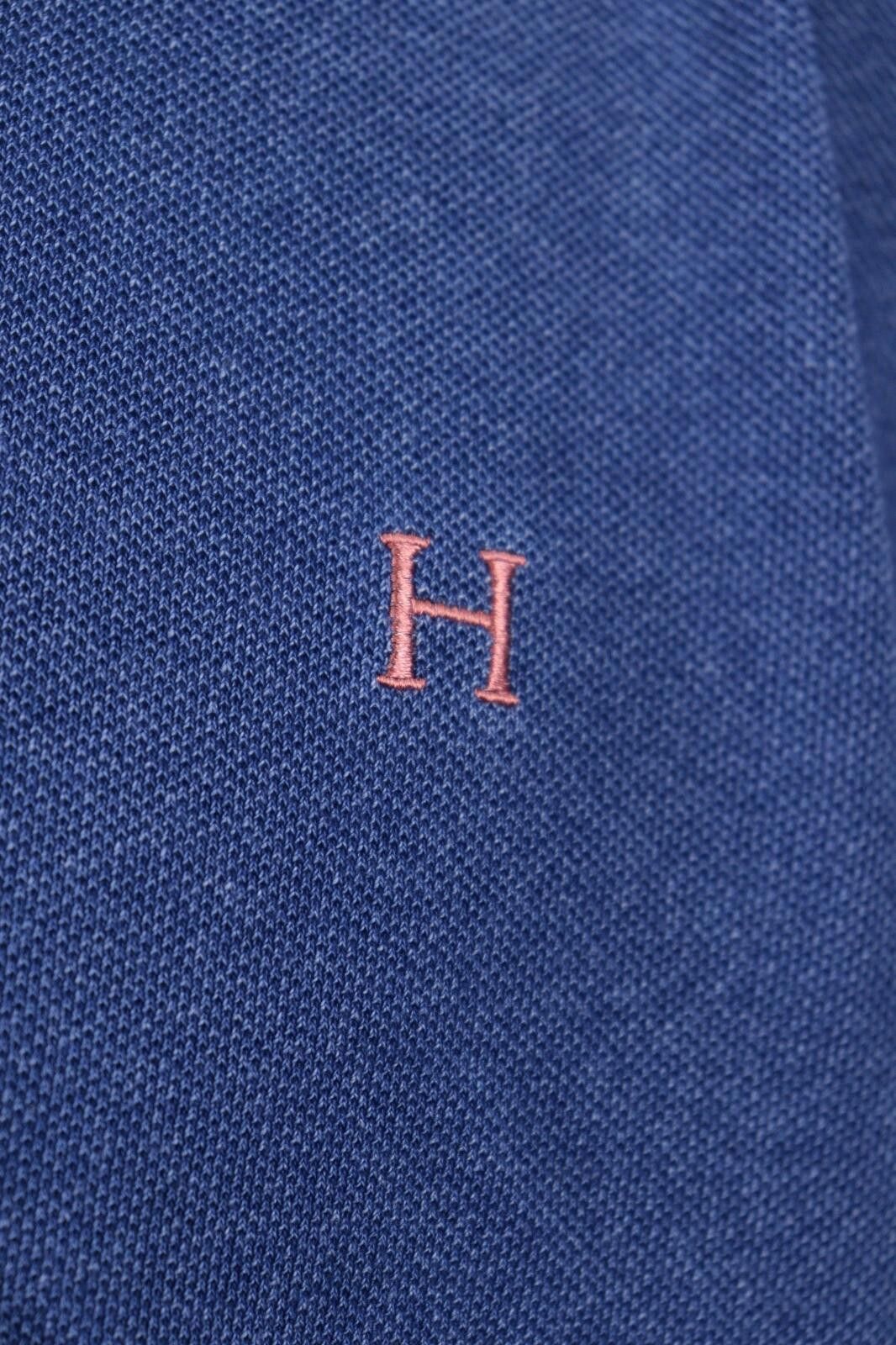 Designer Hackett London Classic Fit Blue Polo Shirt Size XL Size US XL / EU 56 / 4 - 4 Thumbnail