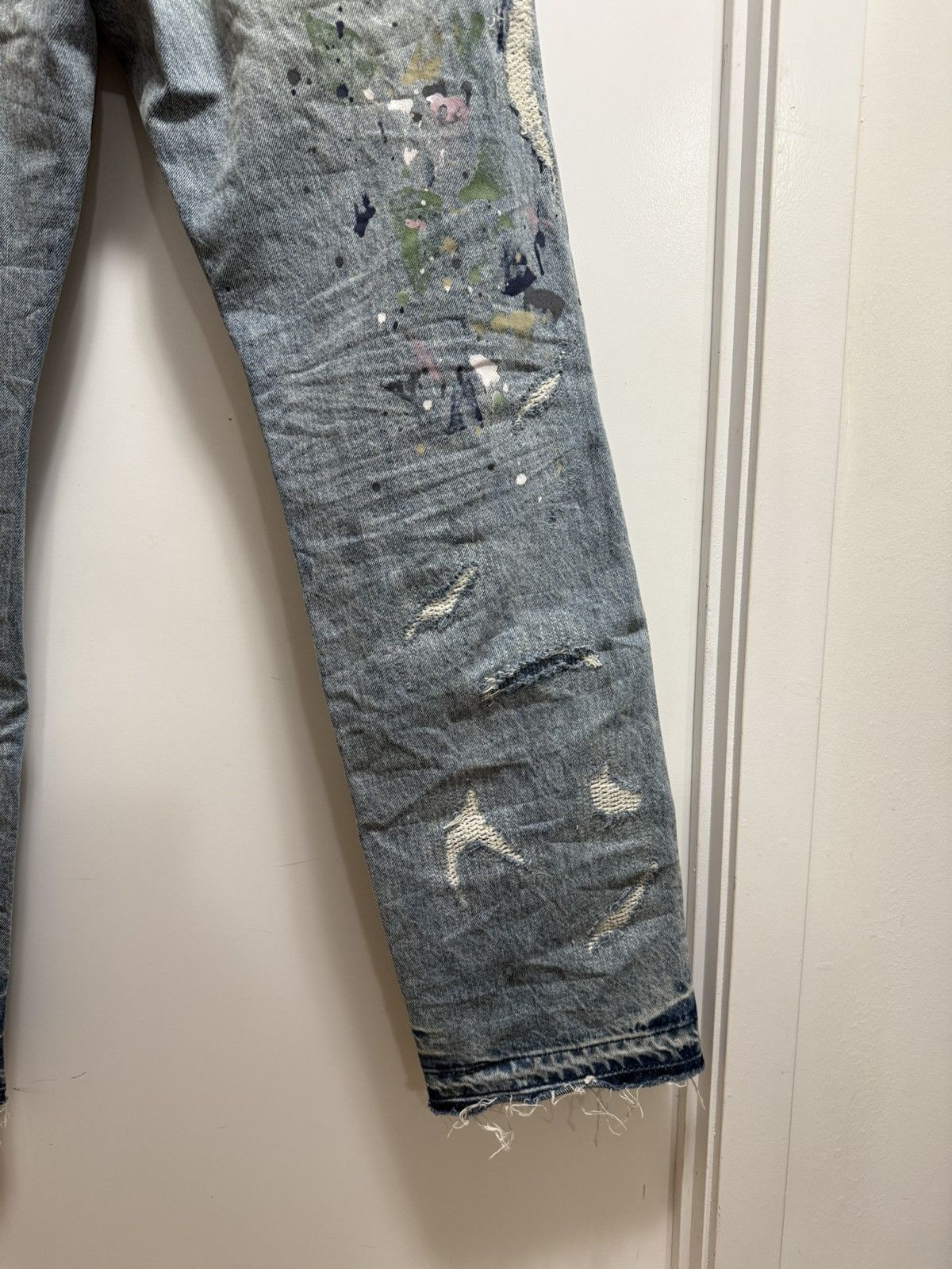 Purple Brand Purple Brand Paint Splatter Jeans Size US 31 - 10 Thumbnail
