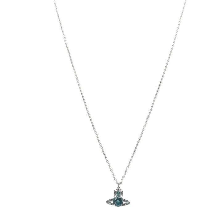 Vivienne Westwood Vivienne Westwood Ismene Green Crystal Saturn Necklace Size ONE SIZE - 1 Thumbnail