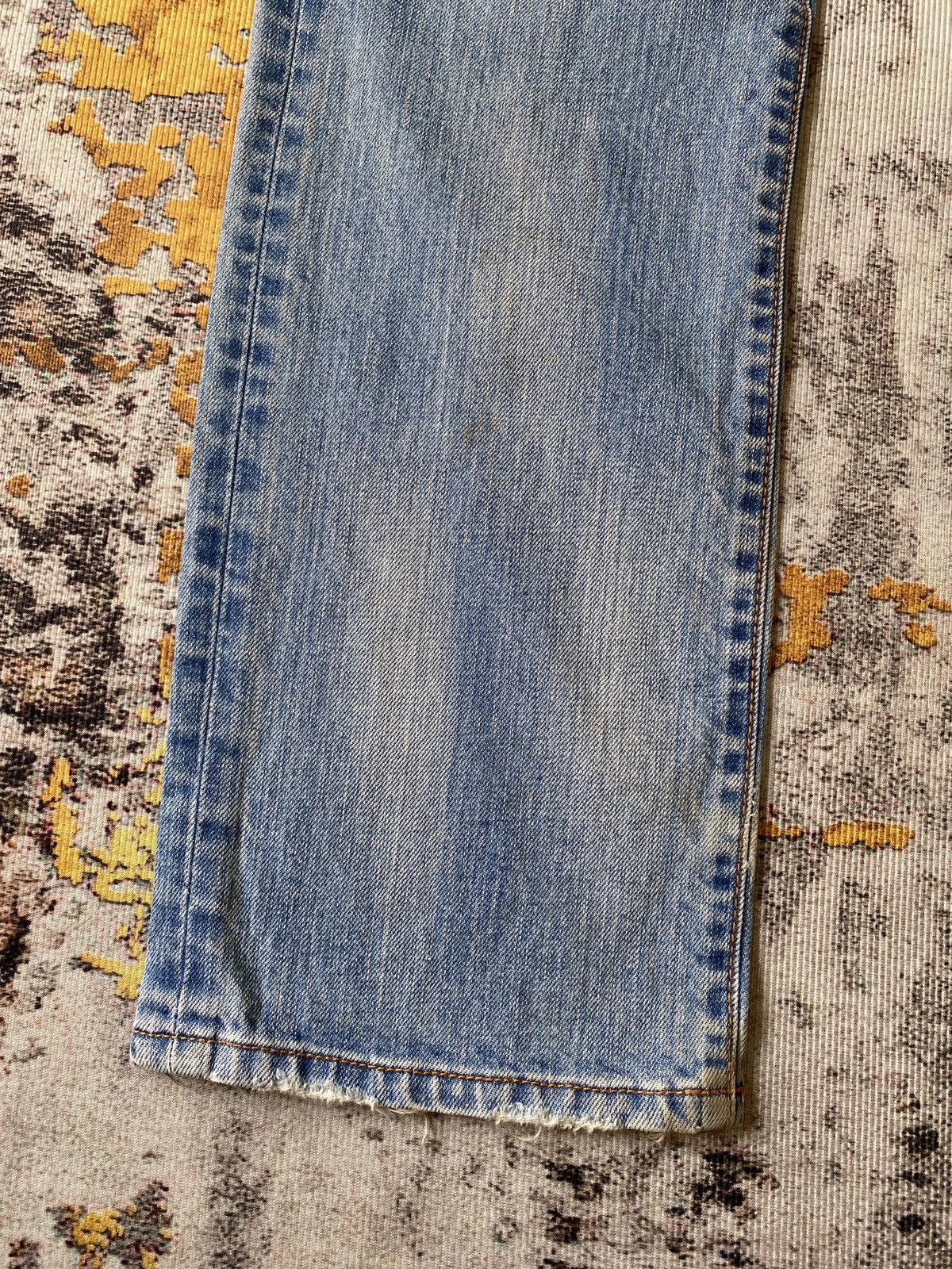 Tete Homme Tete Homme Issey Miyake Faded Blue Studded Distressed Denim Size US 31 - 4 Thumbnail