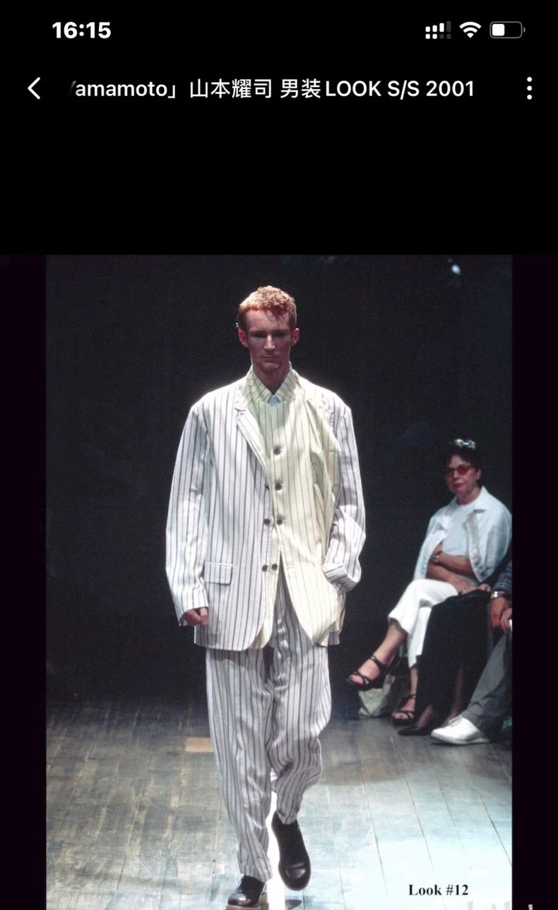 Yohji Yamamoto Yohji Yamamoto size 3 01 SS striped trousers trousers stra Size US 30 / EU 46 - 2 Thumbnail
