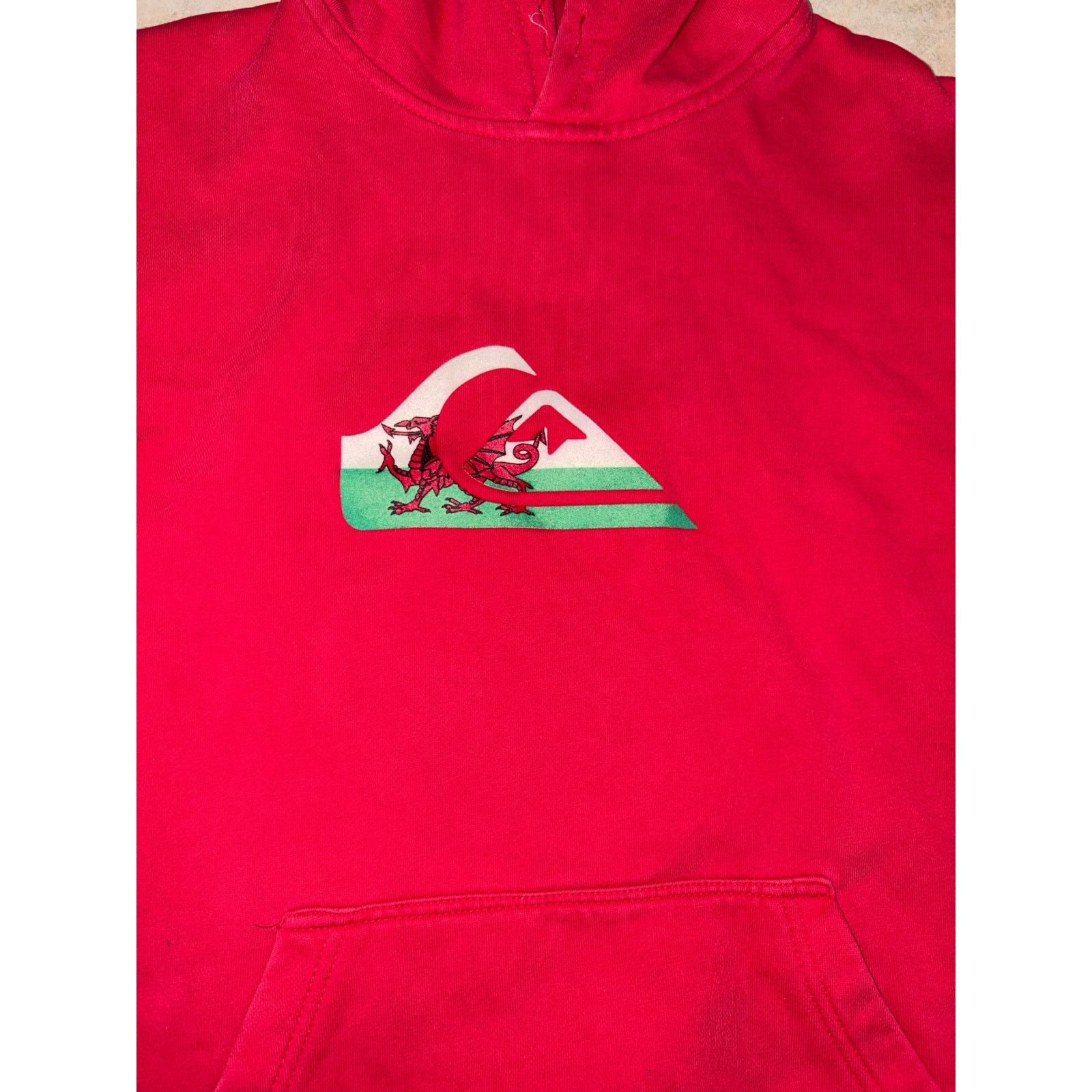 Quiksilver Rare Quiksilver dragon y2K hoodie red welsh men’s small Size US S / EU 44-46 / 1 - 2 Thumbnail
