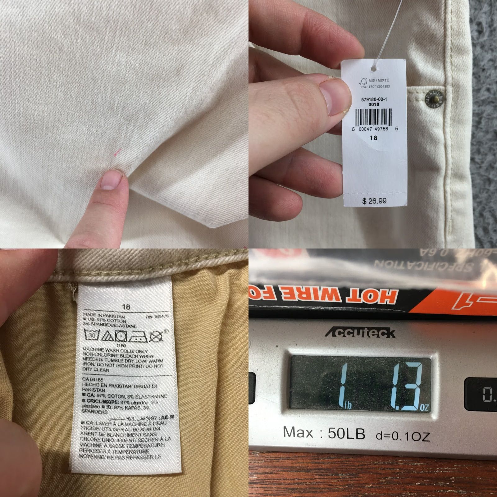 Old Navy Old Navy Bermuda Shorts Womens 18 Beige High Rise Cuffed Zip NEW Womens Bermuda Shorts 18 Beige High Rise Cuffed Zip NEW Size 40" / US 18 - 11 Thumbnail