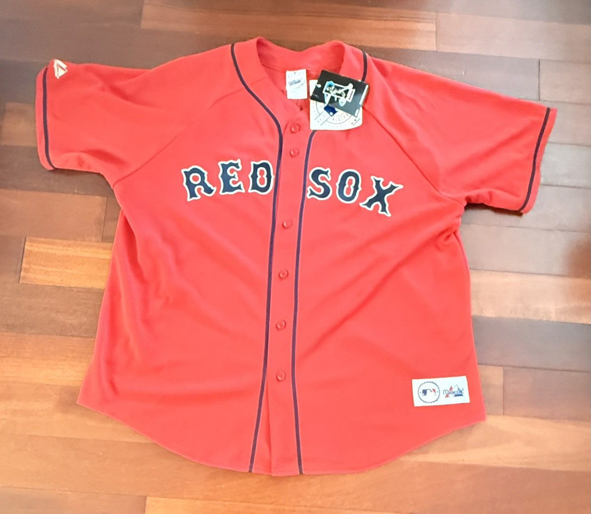 Majestic Y2K Nomar Garciaparra Boston Red Sox MLB Stitched Jersey Size US XXL / EU 58 / 5 - 1 Thumbnail