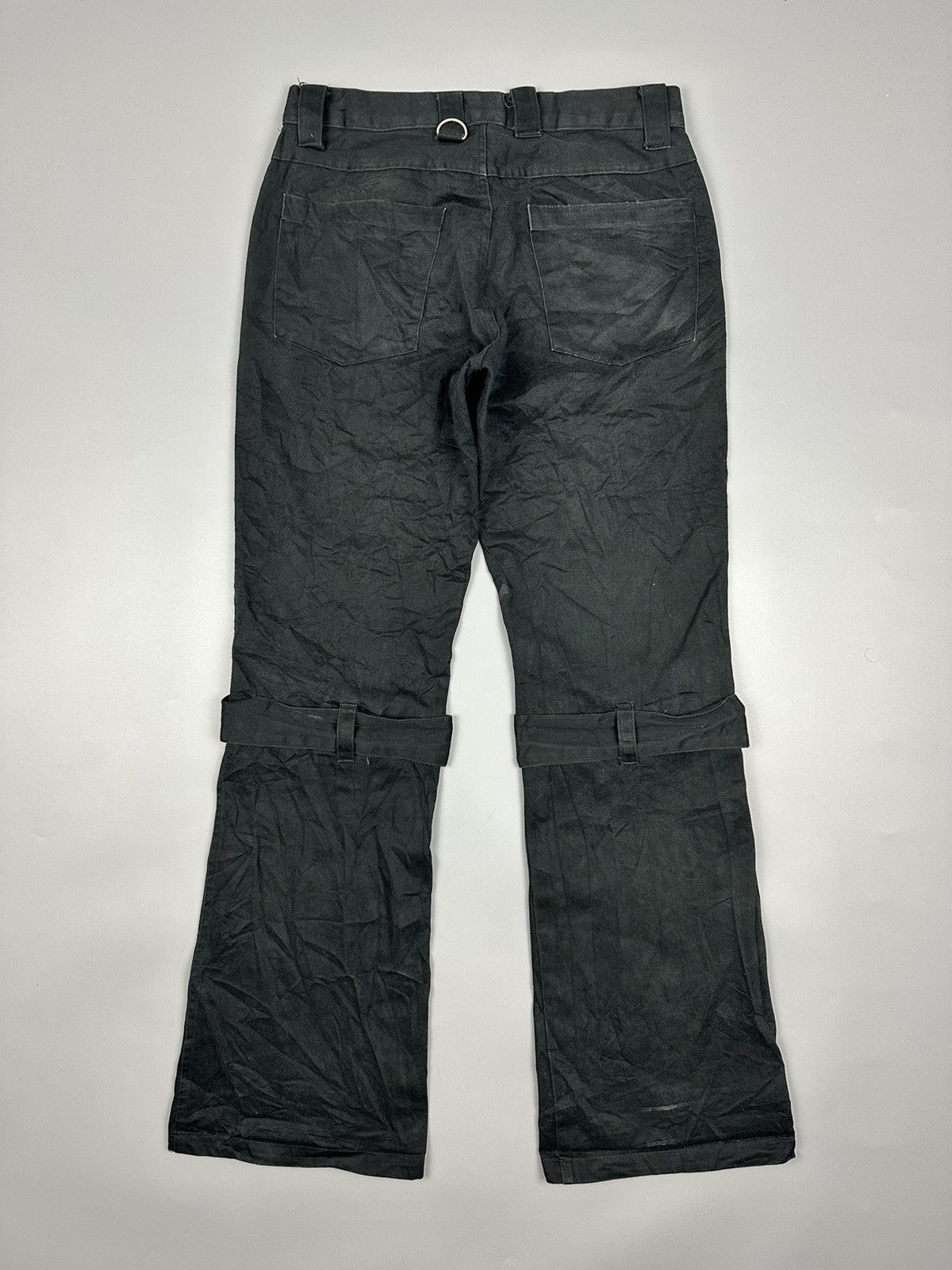 If Six Was Nine × Le Grande Bleu (L.G.B.) 🔥Flared🔥 Secret Agents Bondage Punk Flared Pants Size US 28 / EU 44 - 2 Thumbnail