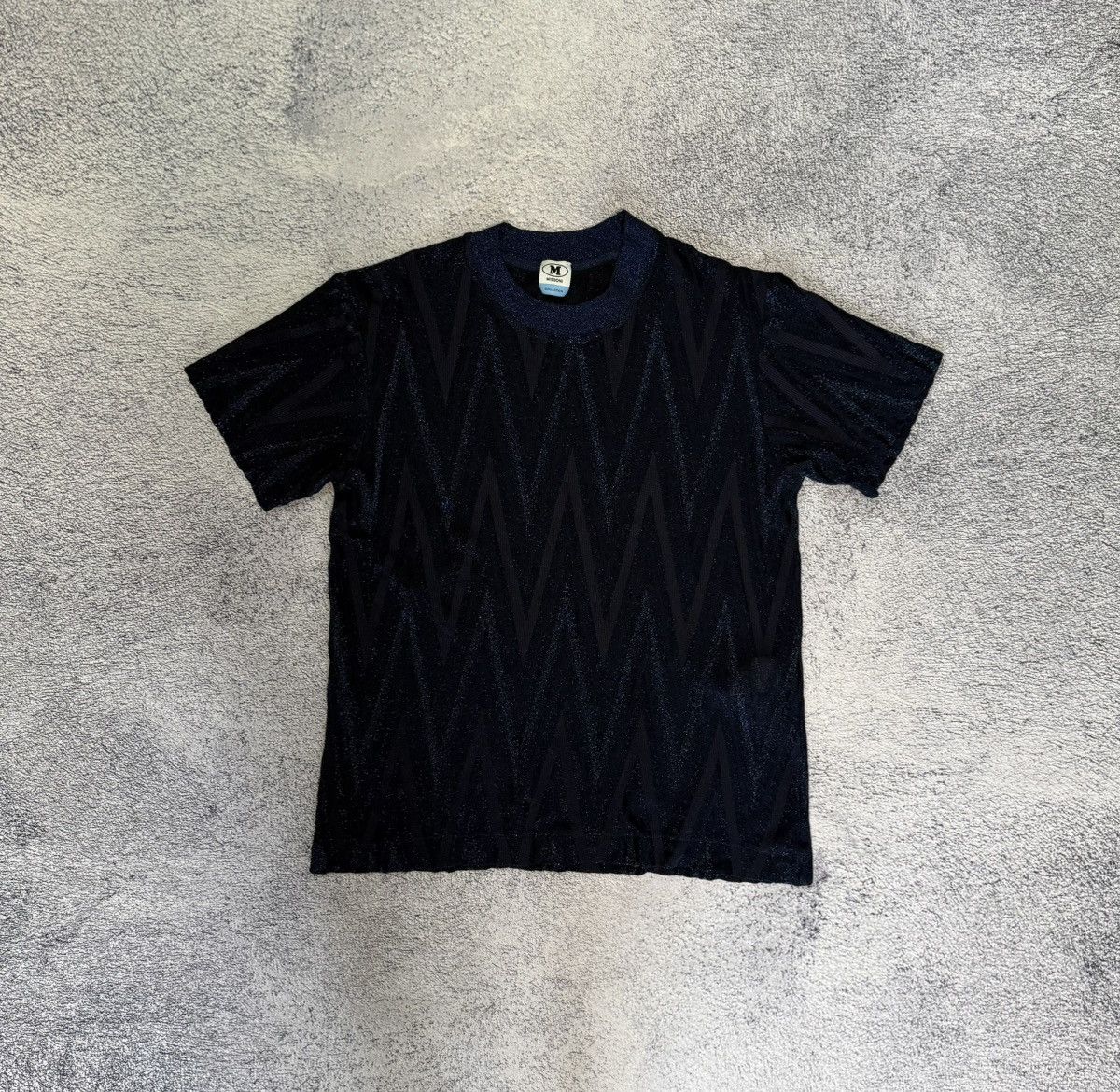 Missoni Missoni Lurex Zig Zag T-Shirt Metallic Textured Knit Top XS Size XS / US 0-2 / IT 36-38 - 3 Thumbnail