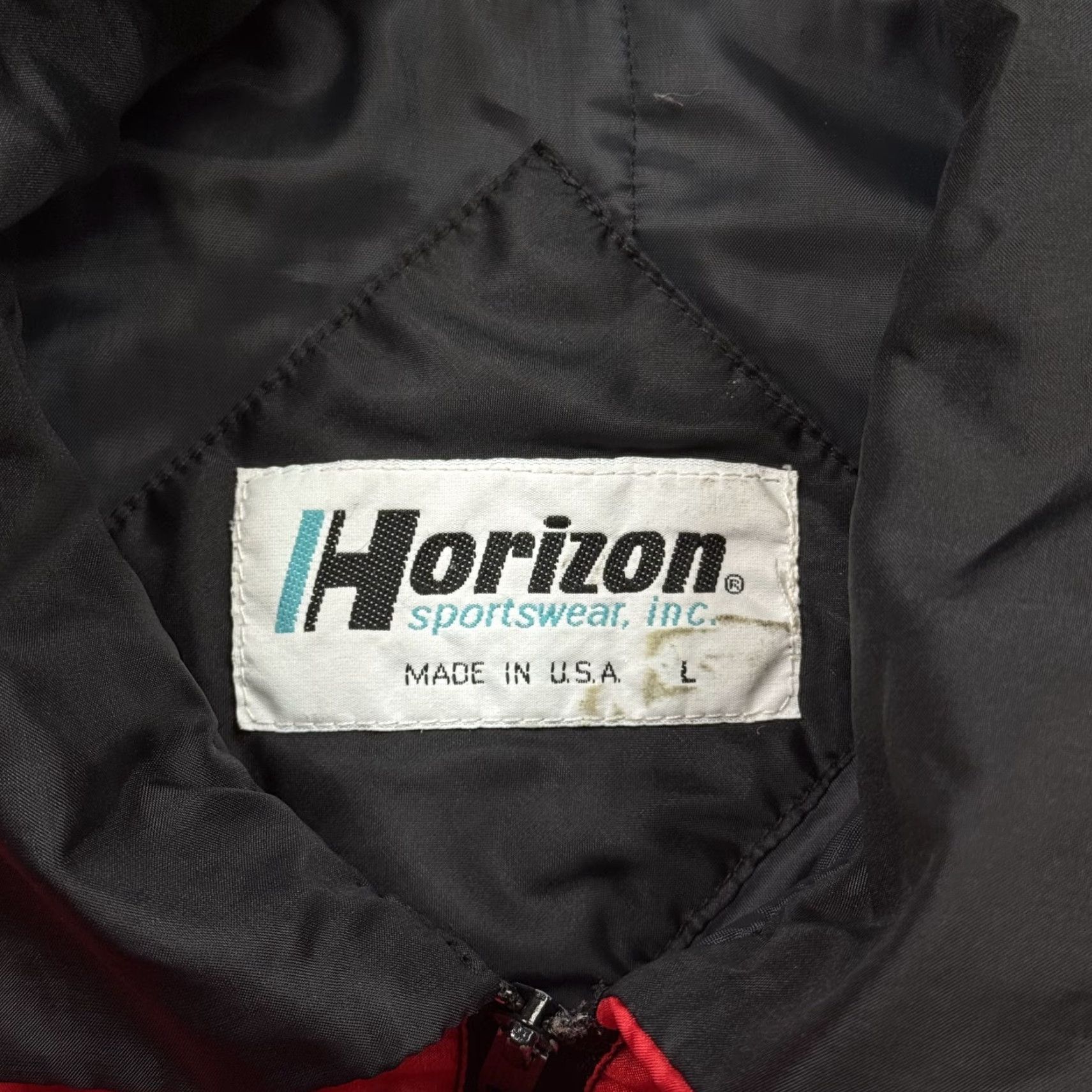 Logo 7 VINTAGE Horizon Sportswear Jacket Mens Size L Black Nylon Full Zip Snap On Logo Size US L / EU 52-54 / 3 - 2 Thumbnail