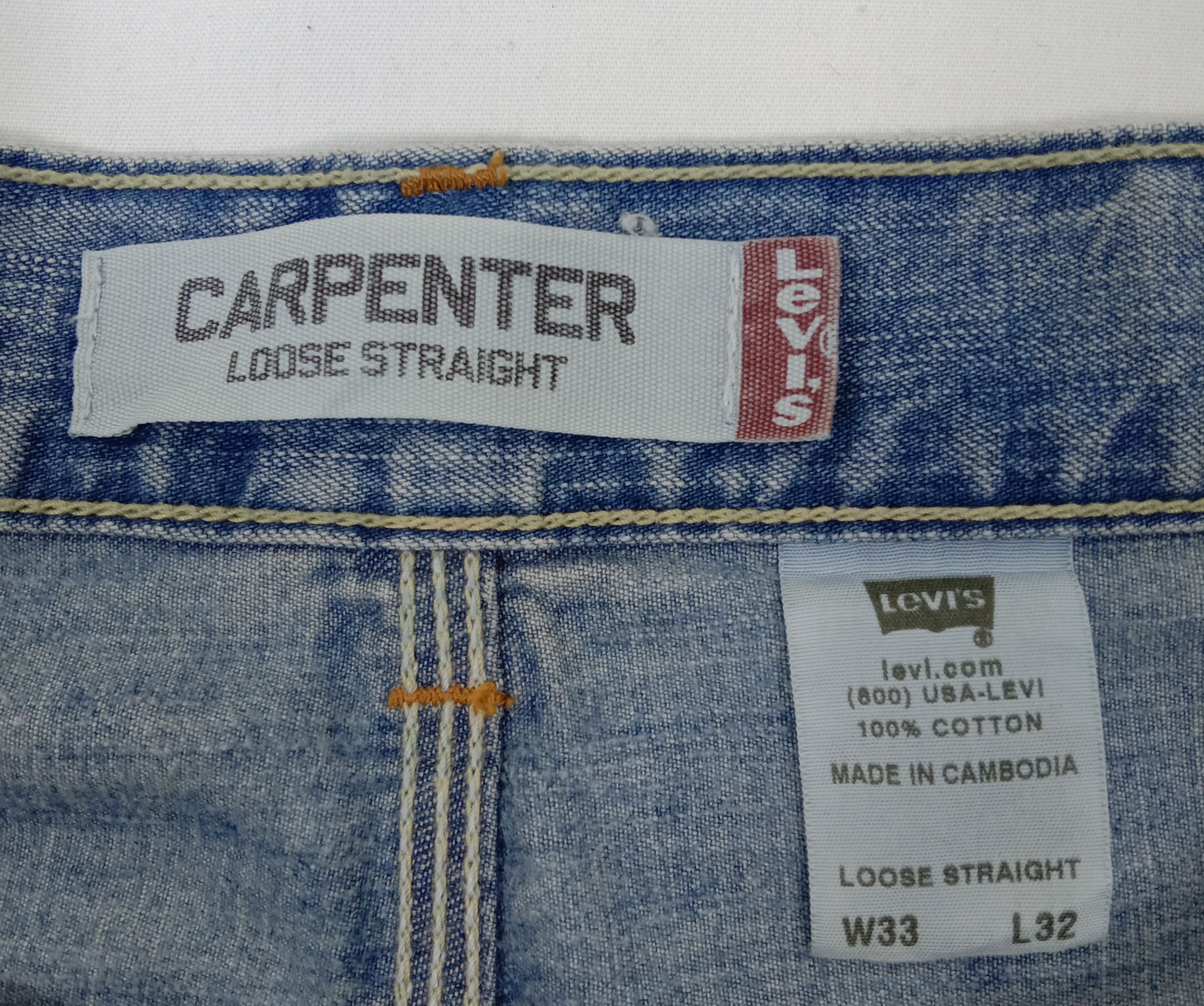 Levi's Vintage Levi's Carpenter Light Wash Loose Straight Jeans Size US 33 - 16 Thumbnail