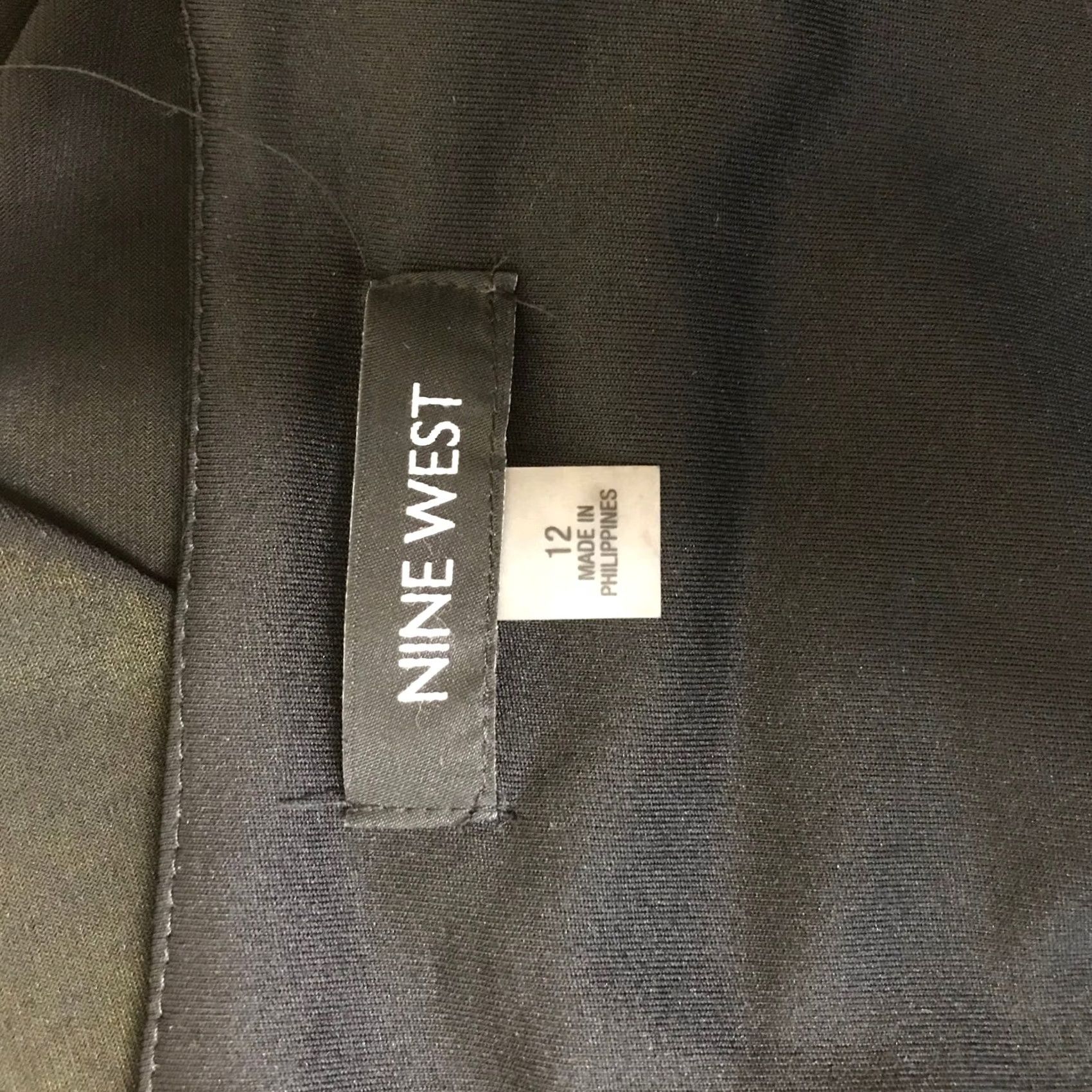 Nine West Nine West Midi Dress Size 12 Black V Neck Long Sleeve Ruched Size XL / US 12-14 / IT 48-50 - 7 Thumbnail