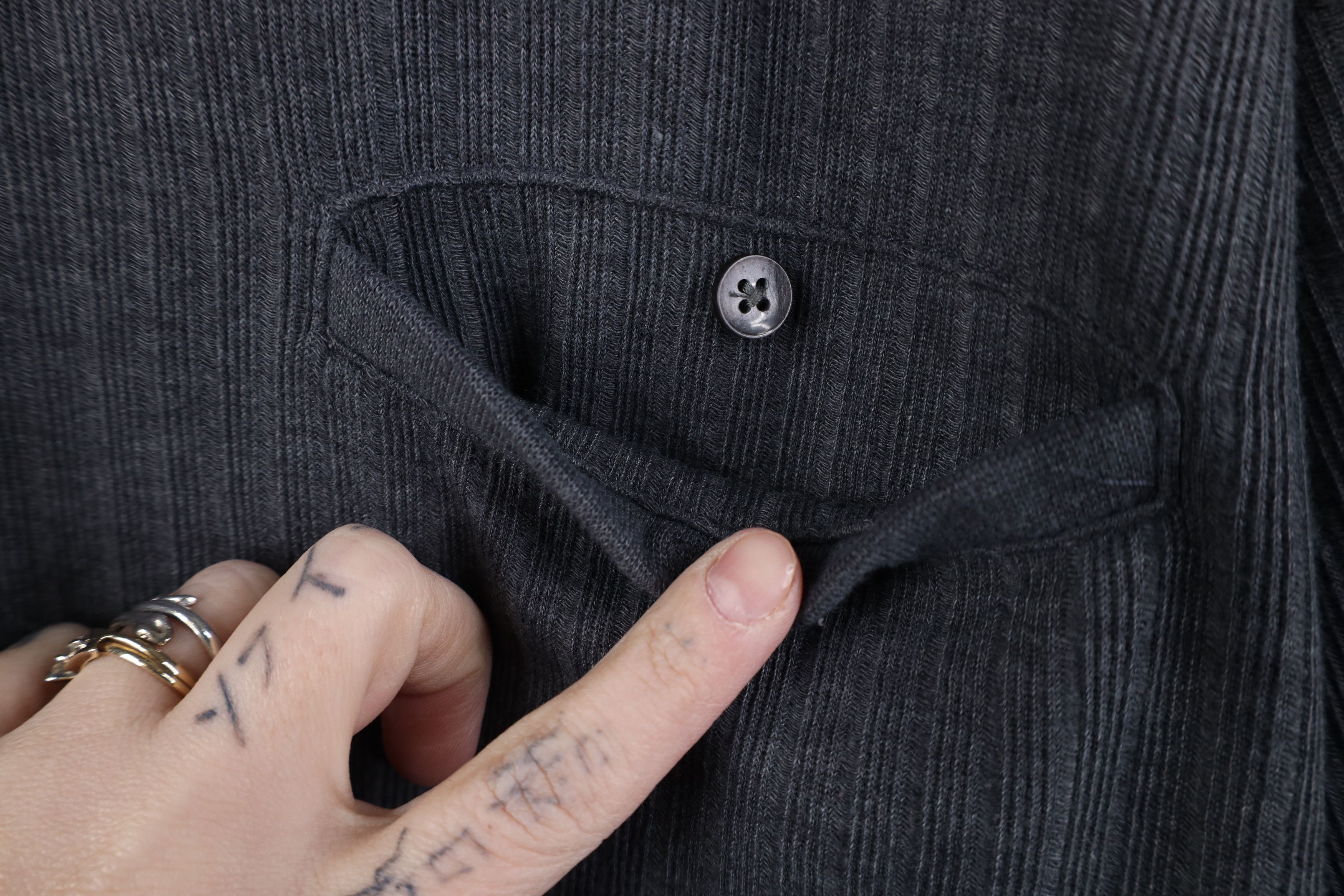 Vintage Vintage 90s Streetwear Ribbed Knit Pullover Long Sleeve Polo Size US XL / EU 56 / 4 - 6 Thumbnail