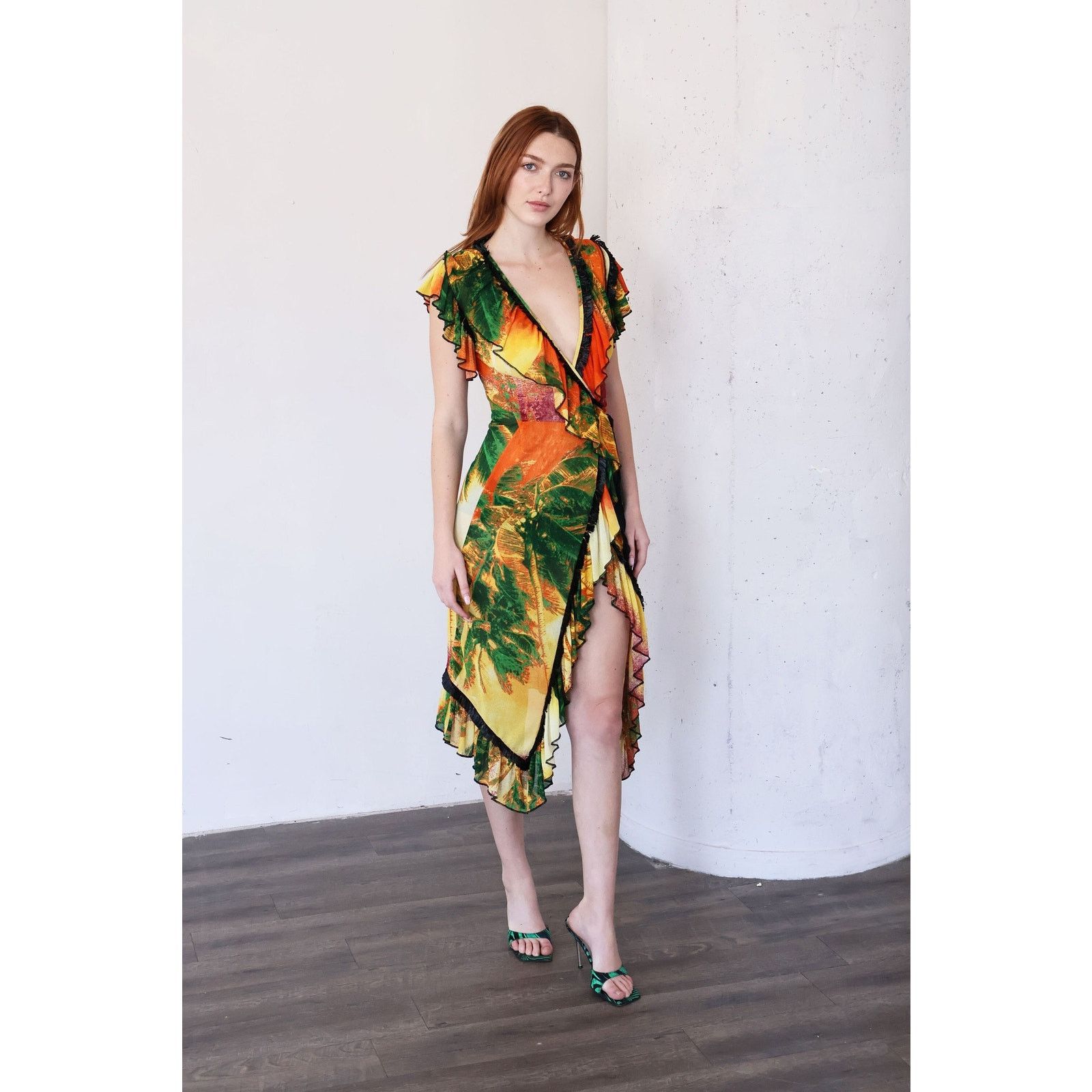 Jean Paul Gaultier Vintage Jean Paul Gaultier 1990s Psychedelic Palm Tree Dress Size S / US 4 / IT 40 - 1 Thumbnail