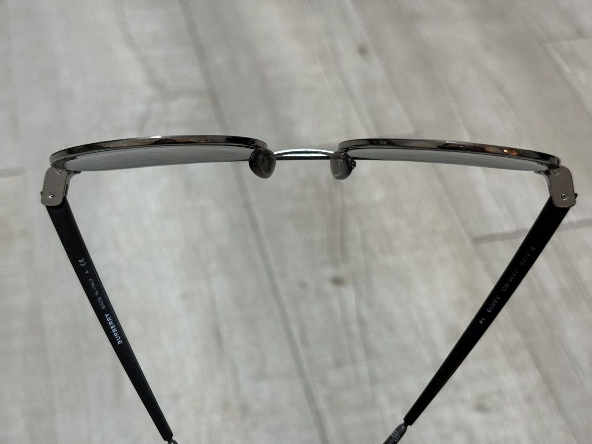 Burberry × Burberry Prorsum Unisex B-3109 Italy Big Logo Frame Metal-Matte Round Shape Sunglasses Size ONE SIZE - 18 Thumbnail