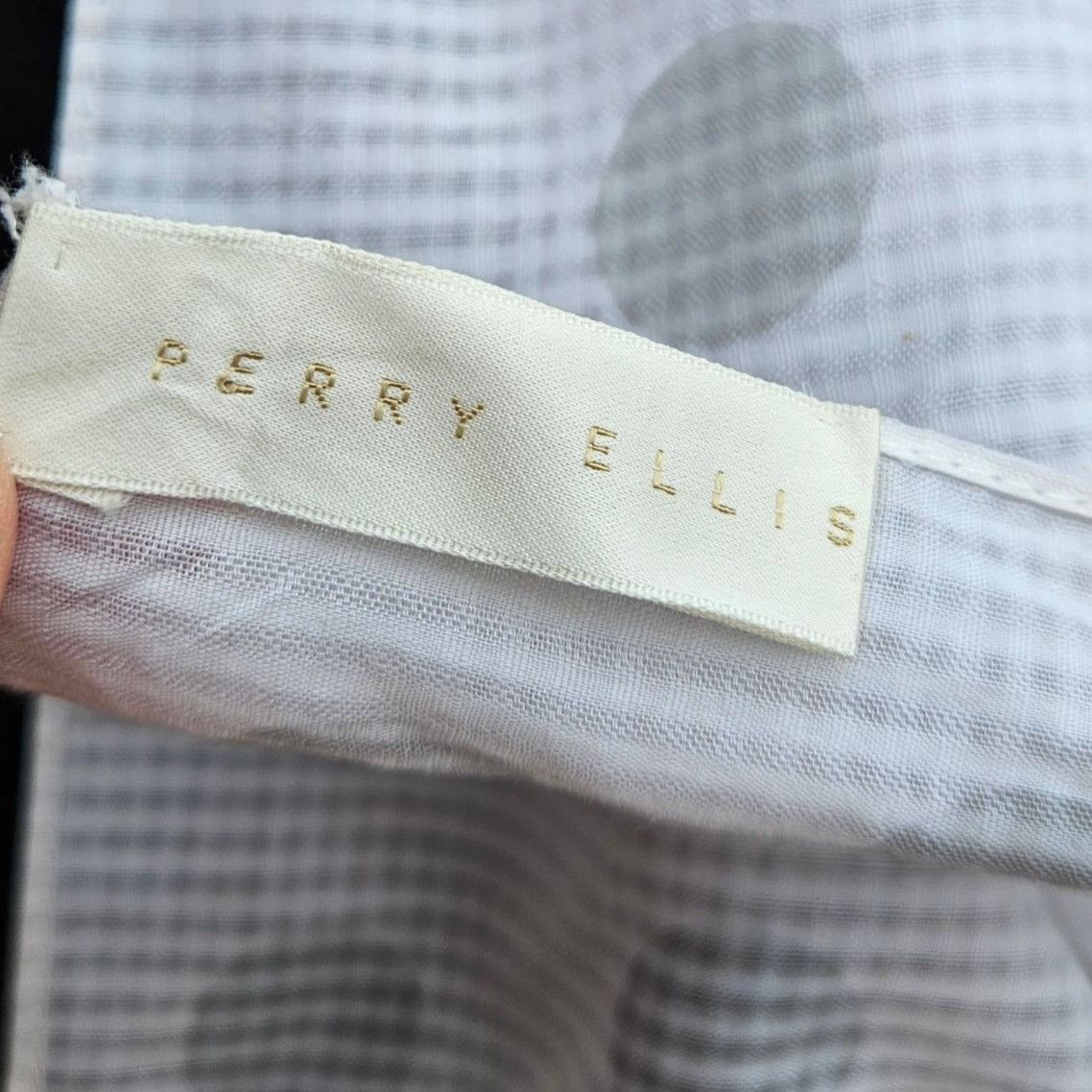 Perry Ellis Vintage 80s Perry Ellis Set (2) Square Scarves Dot Print & M Size ONE SIZE - 5 Thumbnail