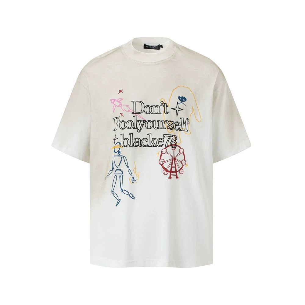 Vintage Men's hip-hop street hand-painted graffiti letter T-shirt Size US M / EU 48-50 / 2 - 1 Thumbnail