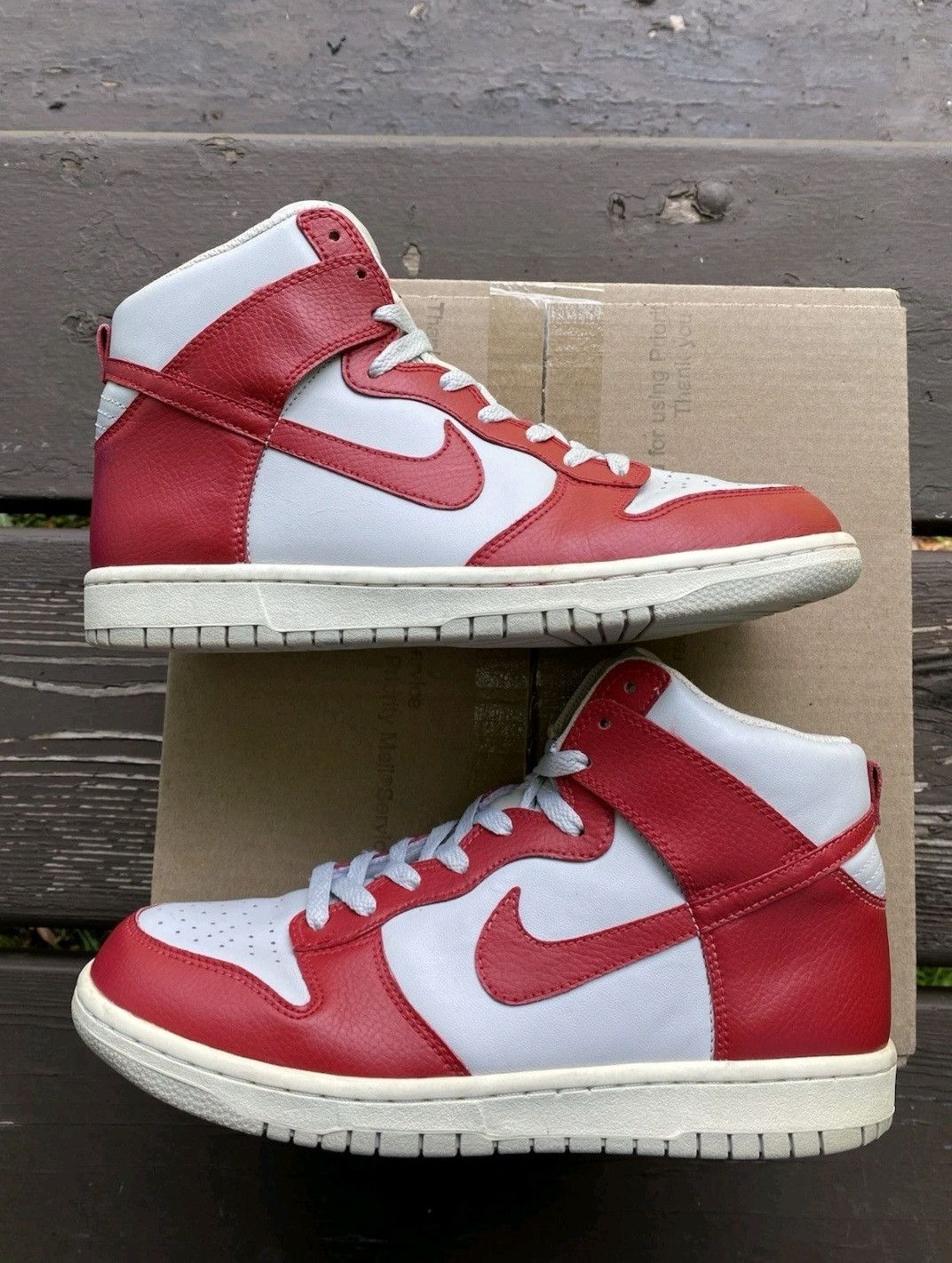 Nike Size 9.5 - Wmns Nike Dunk High Gym Red Neutral Grey Sail Size US 9.5 / IT 39.5 - 3 Thumbnail