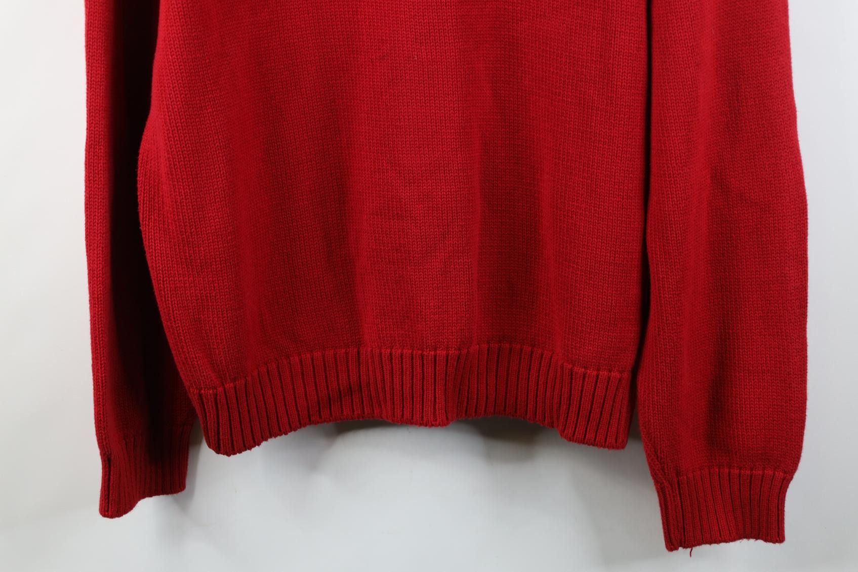 Lands' End Vintage 90s Lands End Knit Drifter Crewneck Sweater Red USA Size US L / EU 52-54 / 3 - 3 Thumbnail