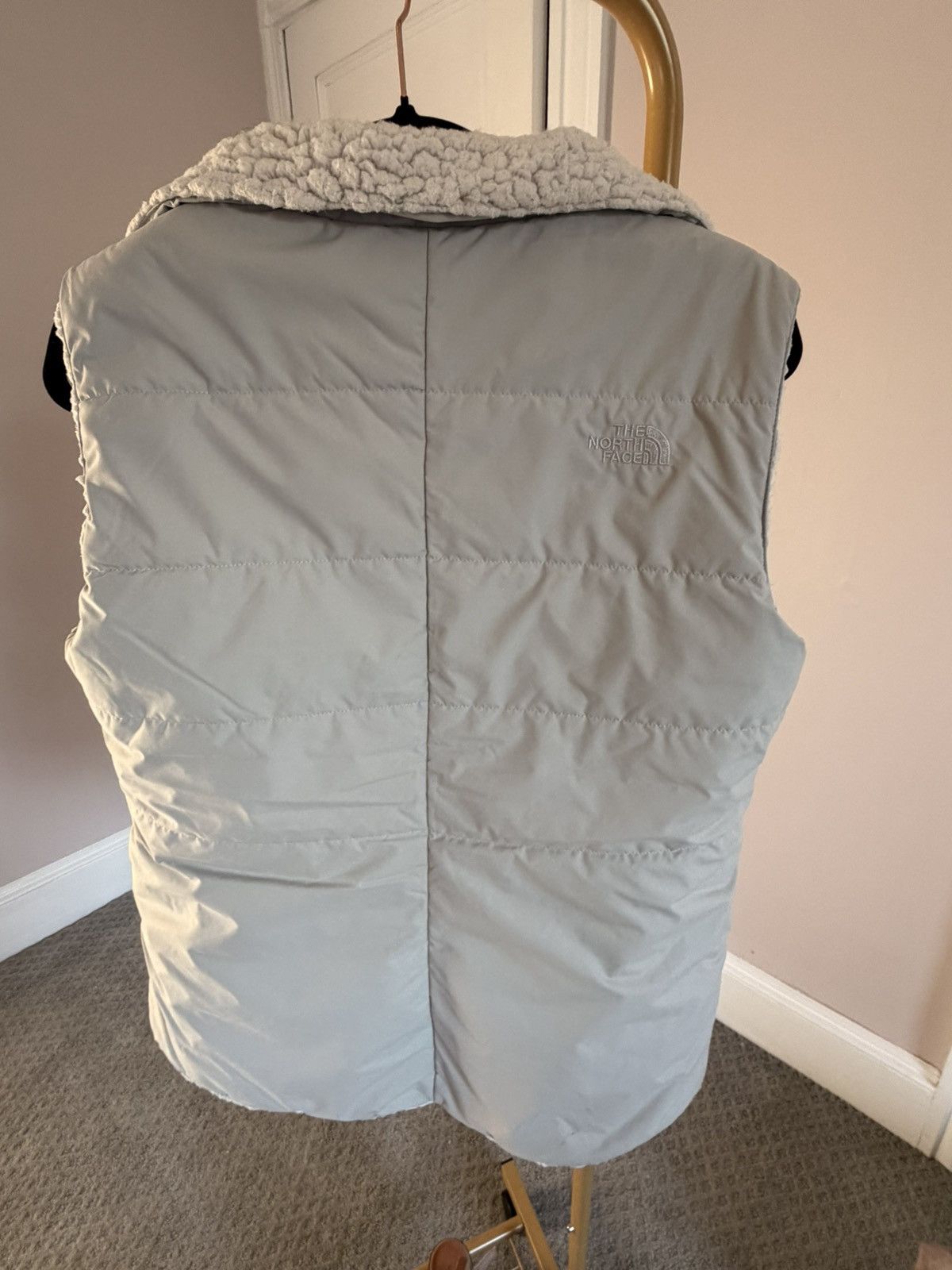 The North Face The North Face Sherpa Lined Puffer Vest Medium Cream Size M / US 6-8 / IT 42-44 - 3 Thumbnail