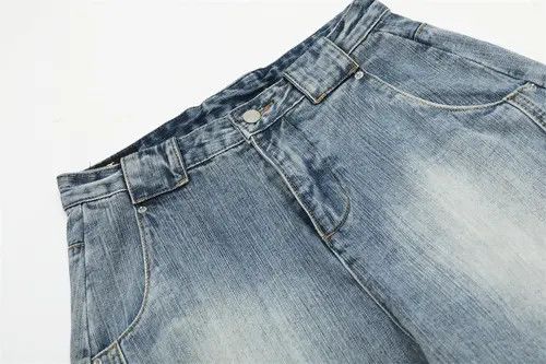 Japanese Brand × Jean Vintage loose wide-leg punk split stitching scimitar jeans Size US 32 / EU 48 - 4 Thumbnail