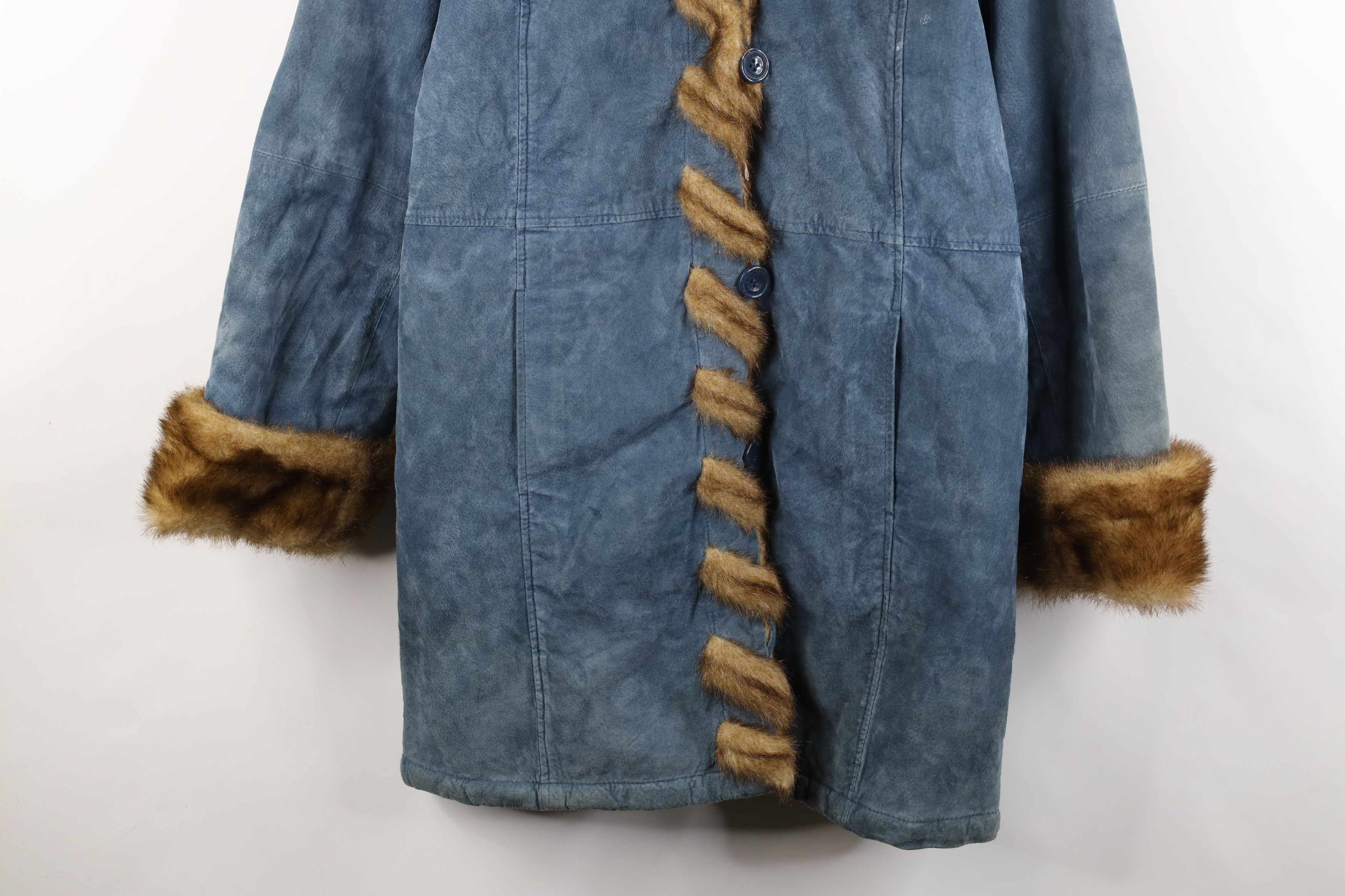 Vintage Vintage 90s Streetwear Suede Leather Hooded Pennylane Jacket Size S / US 4 / IT 40 - 3 Thumbnail