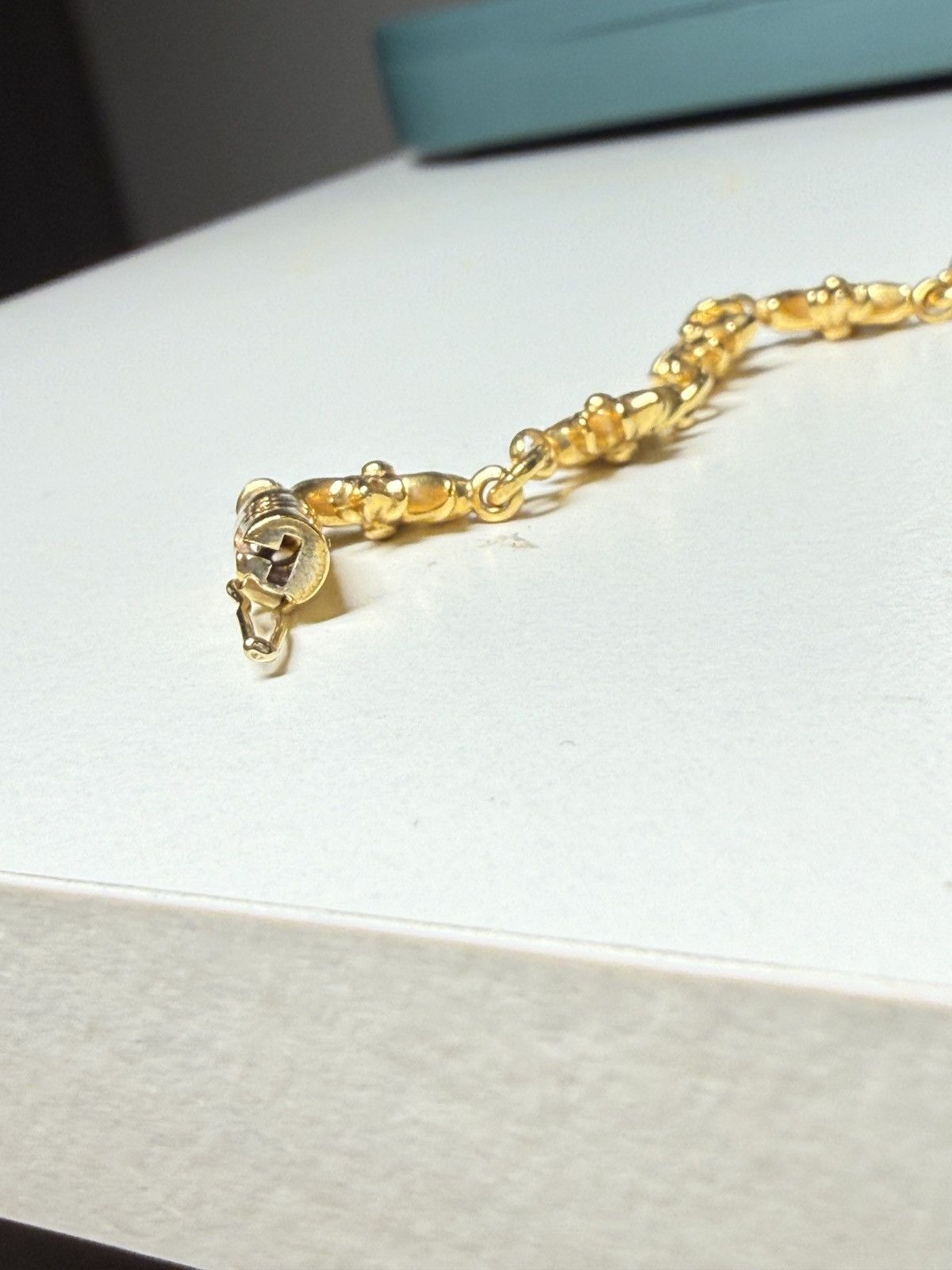 Chrome Hearts Chrome Hearts Gold Tiny E Cross Plus Bracelet Logo small Size ONE SIZE - 7 Thumbnail