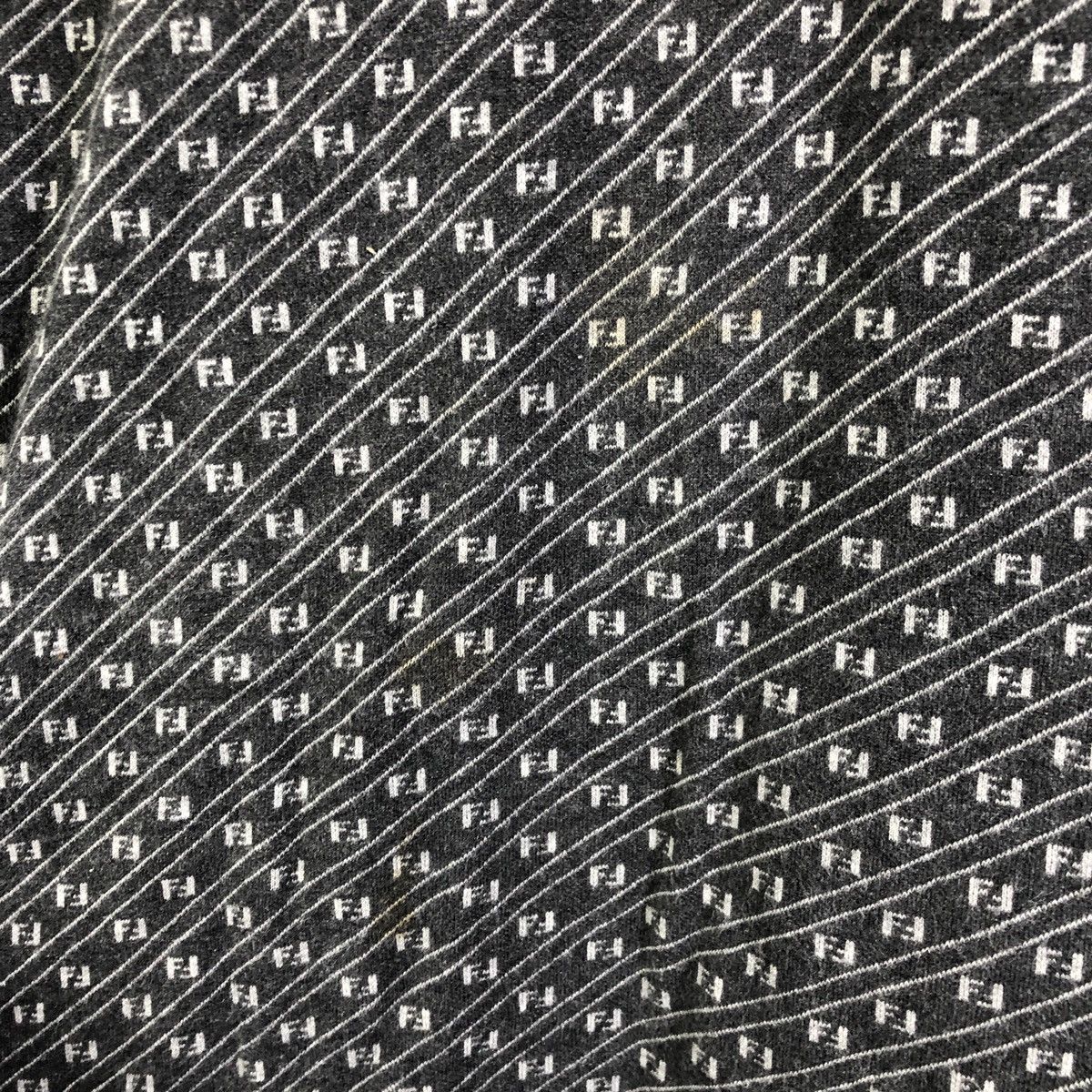 Fendi × Vintage Vintage Fendi FF Monogram Polo Long-sleeves Tshirt Size US L / EU 52-54 / 3 - 7 Thumbnail