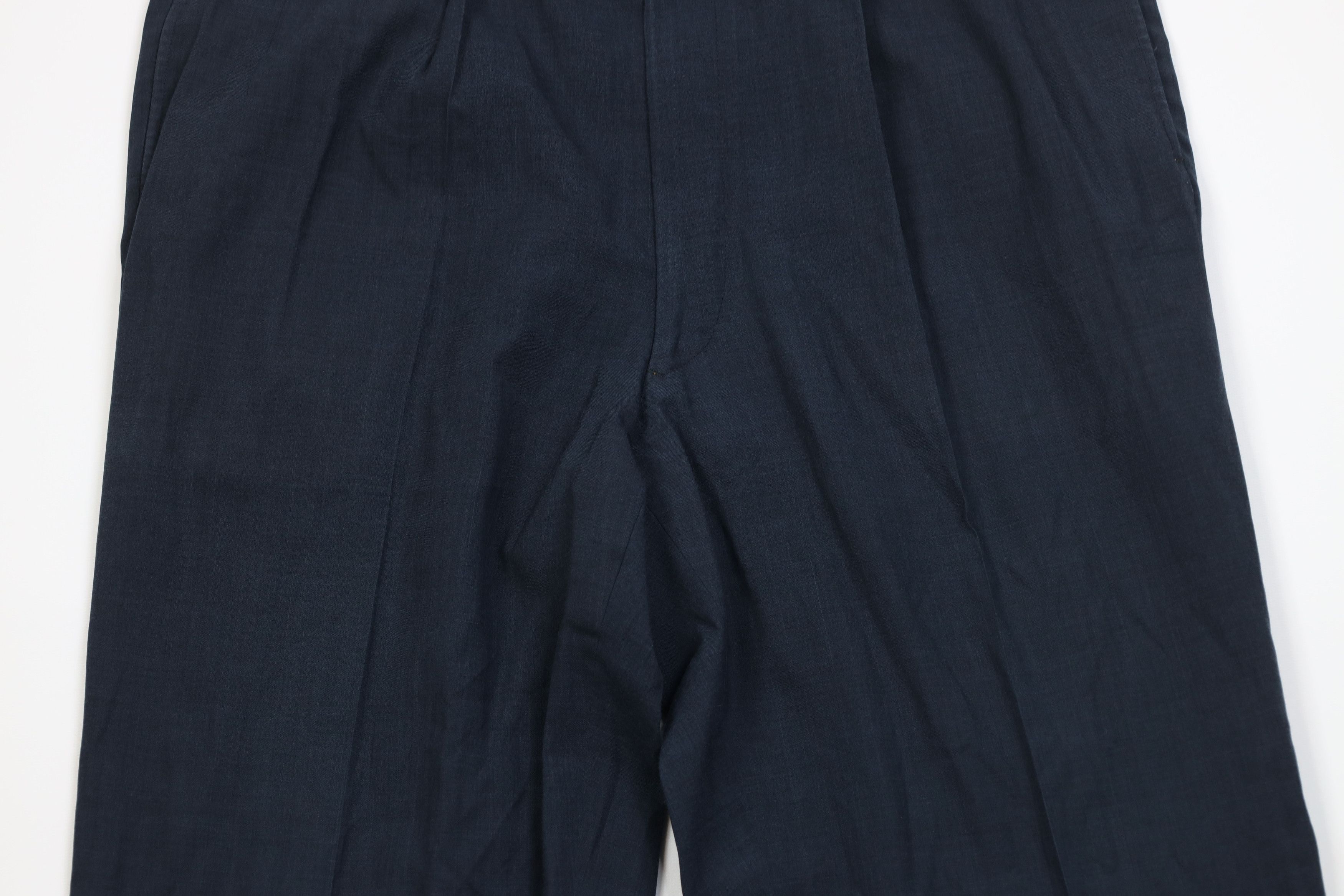 Vintage Vintage 50s Hollywood Regency Knit Chino Pants Blue USA Size US 34 / EU 50 - 3 Thumbnail