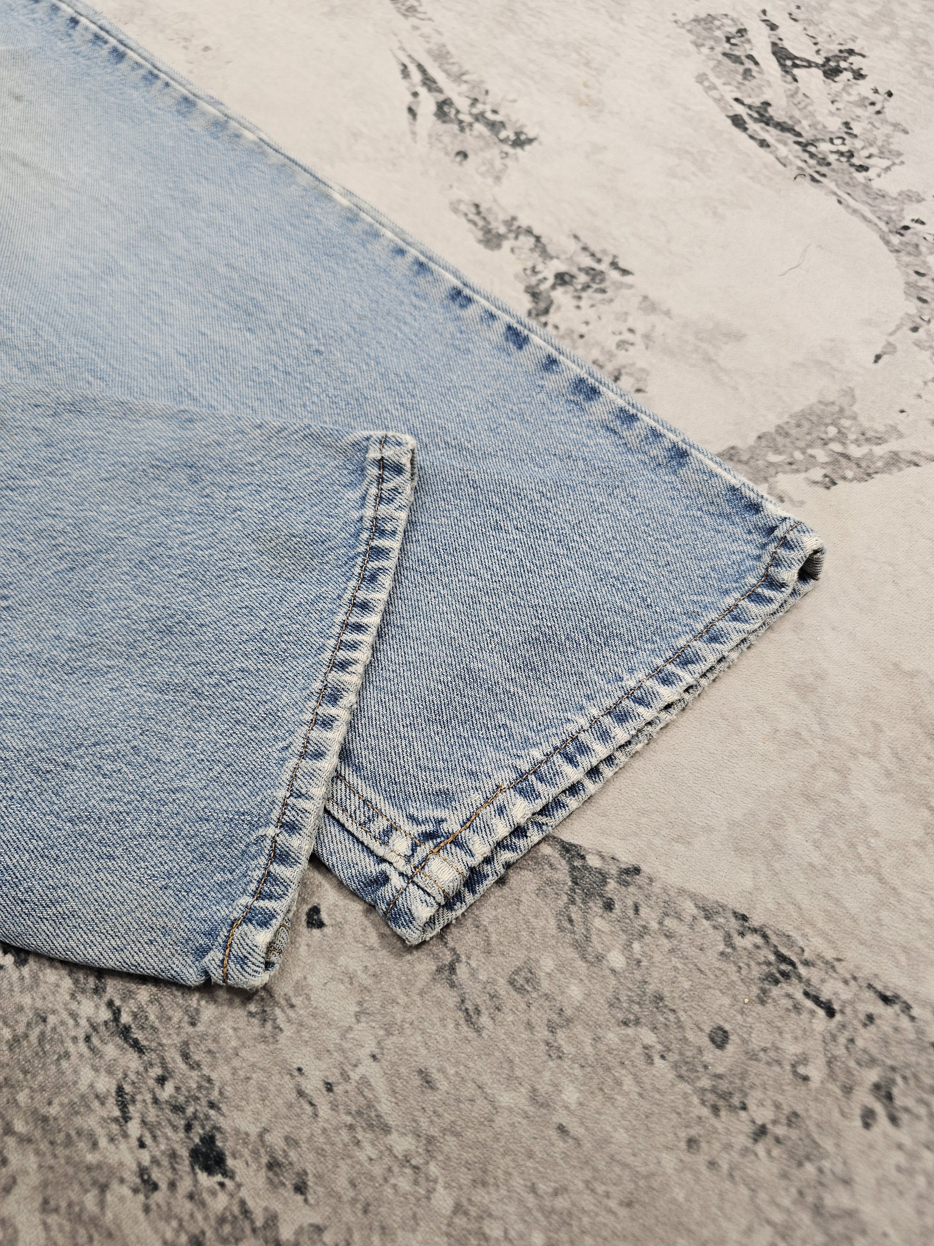 Levi's Vintage Clothing Vtg 90's LEVIS 501 Ripped Cropped Jeans Made In USA L0572 Size US 33 - 6 Thumbnail