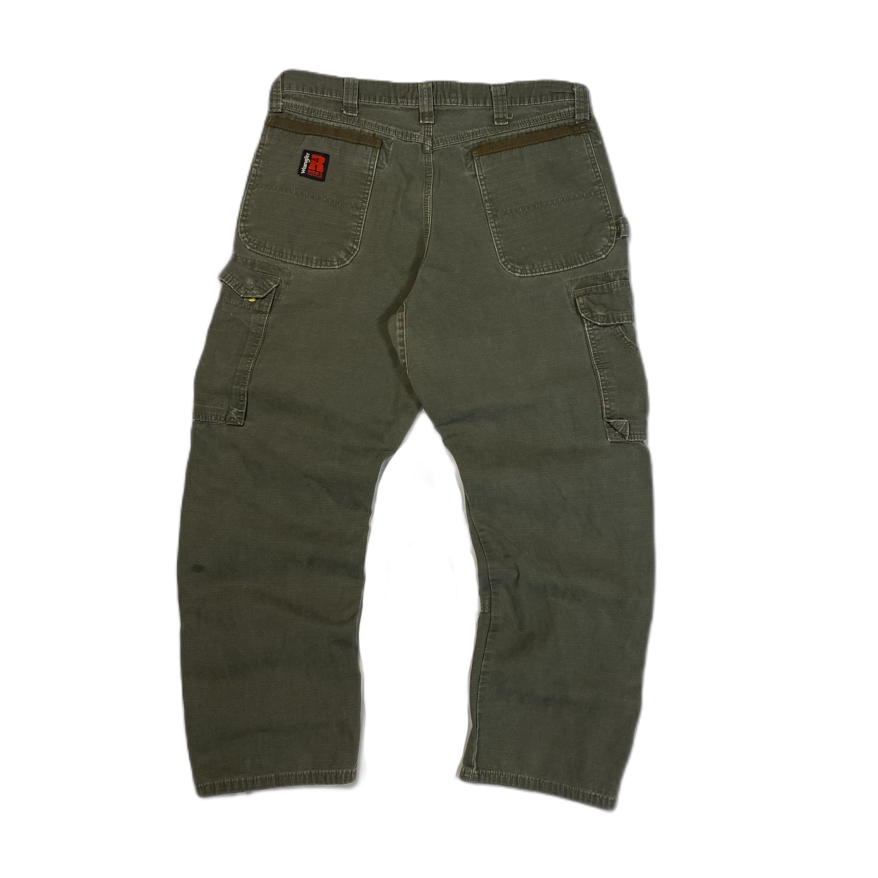 Wrangler Wrangler Riggs Workwear Carpenter Cargo Green Pants 34x30 Size US 34 / EU 50 - 1 Thumbnail