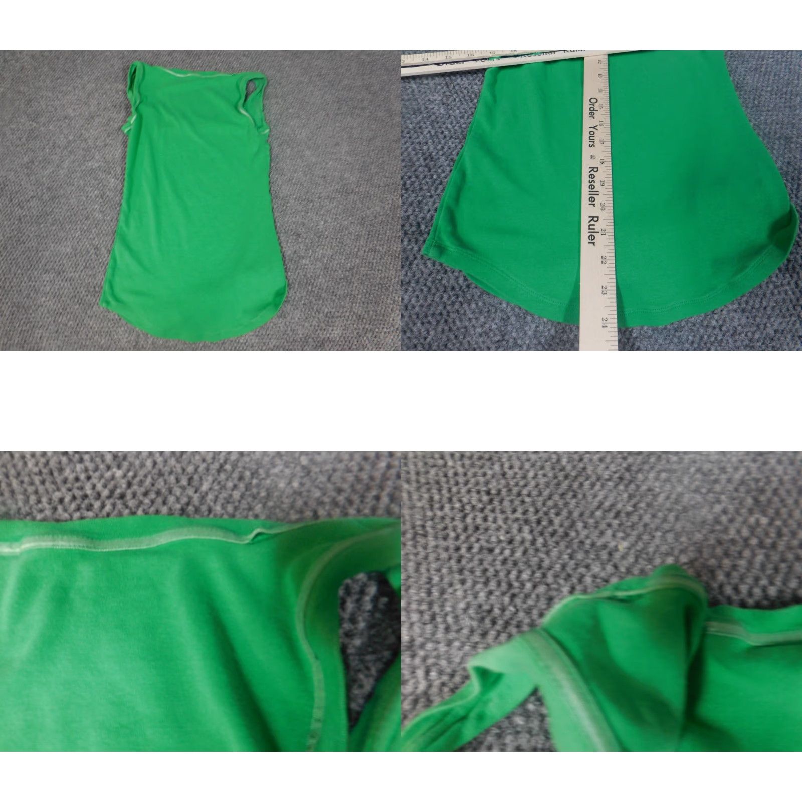 Calvin Klein Calvin Klein Collection Womens Tank Regular Medium Green Cotton Rayon Crew Neck Pullover Sleeveless Casual Size M / US 6-8 / IT 42-44 - 8 Thumbnail