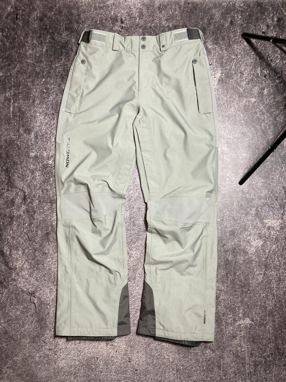 Salomon Vintage Salomon Techwear Ski Pants Clima Pro Storm Grey Size US 32 / EU 48 - 1 Thumbnail