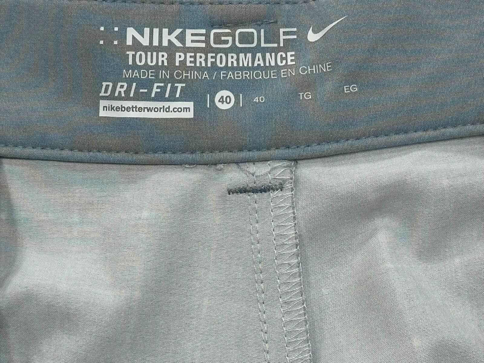 Nike Nike Golf Flat Front Dri-Fit Check Chino Shorts Gray Mens 40 Size US 40 / EU 56 - 8 Thumbnail