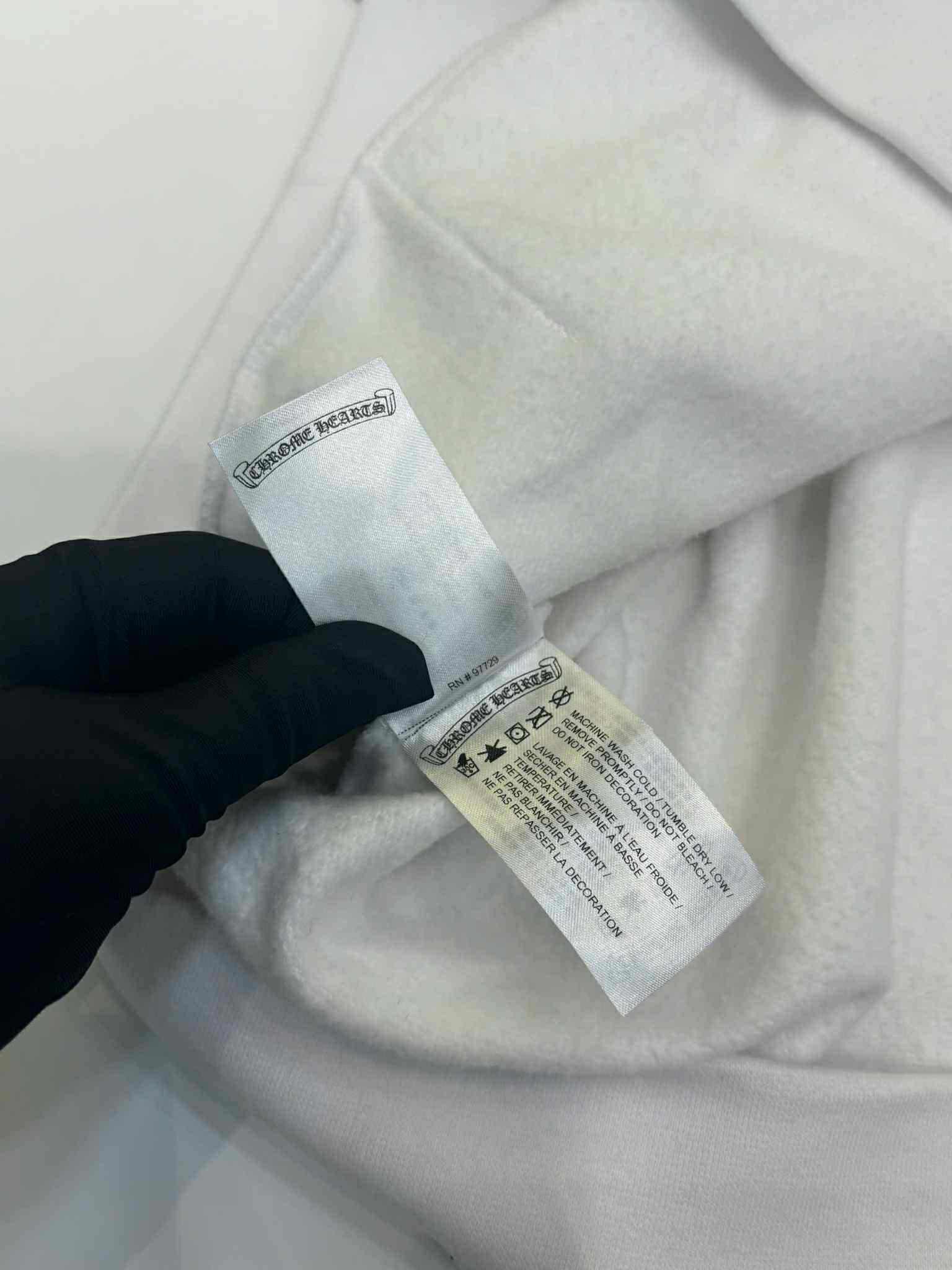 Chrome Hearts Chrome Hearts Blue Scroll White Zip Up Hoodie Size US M / EU 48-50 / 2 - 12 Thumbnail