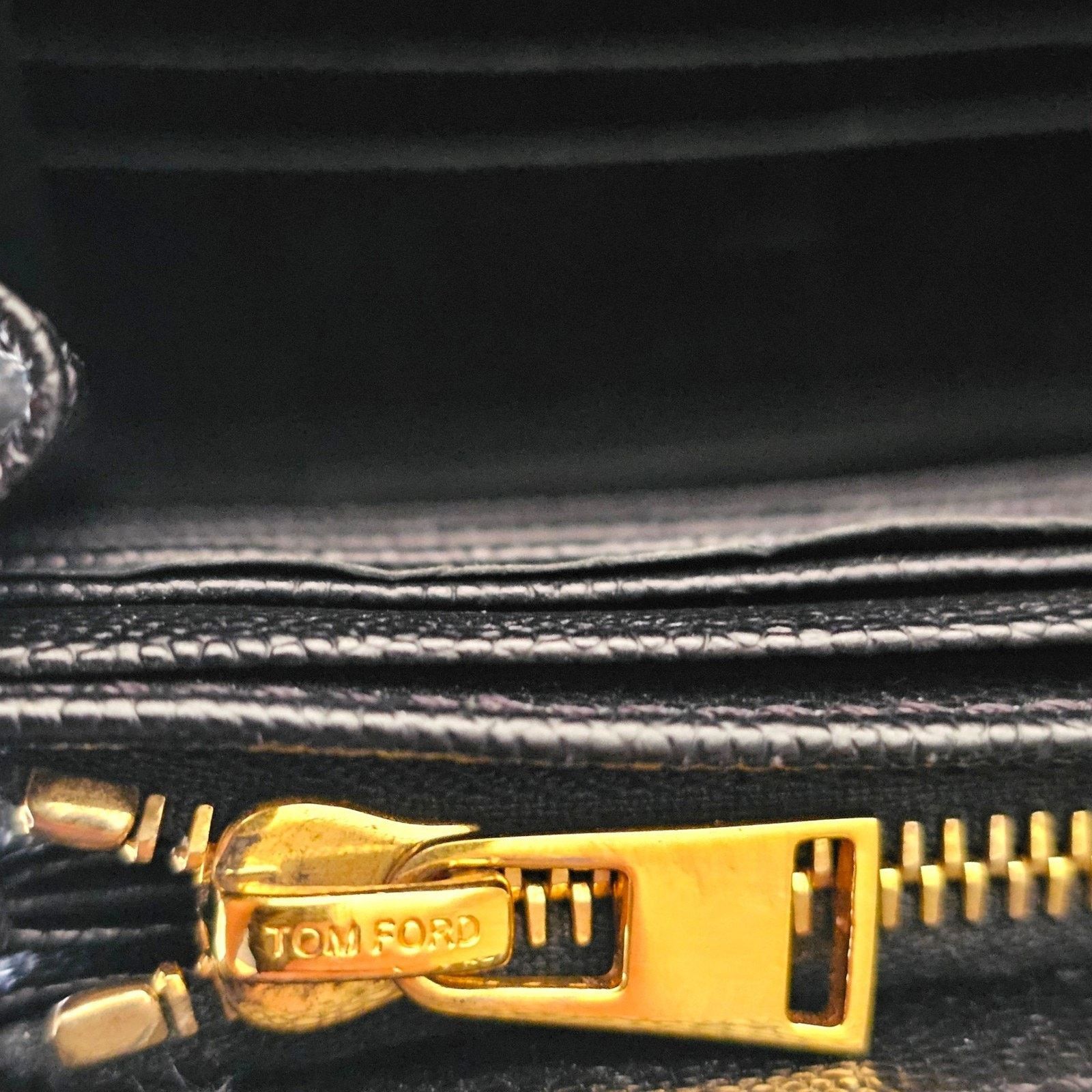 Tom Ford Aube Black Leather Crossbody Clutch Wallet Bag Black - $1800 Size ONE SIZE - 7 Thumbnail