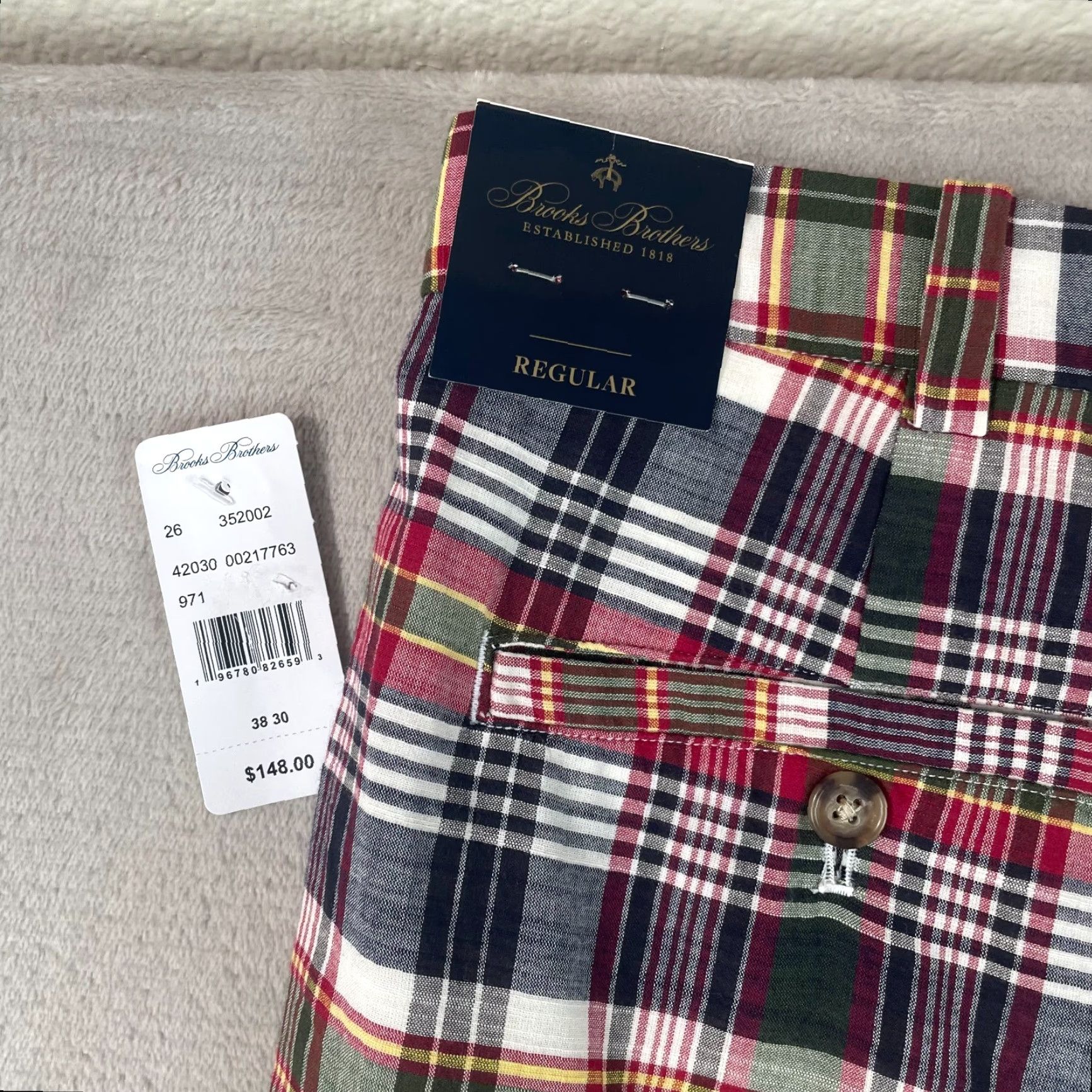Brooks Brothers Brooks Brothers Golf Preppy Pants Mens 38x30 Multi Madras Plaid NWT Size US 38 / EU 54 - 5 Thumbnail
