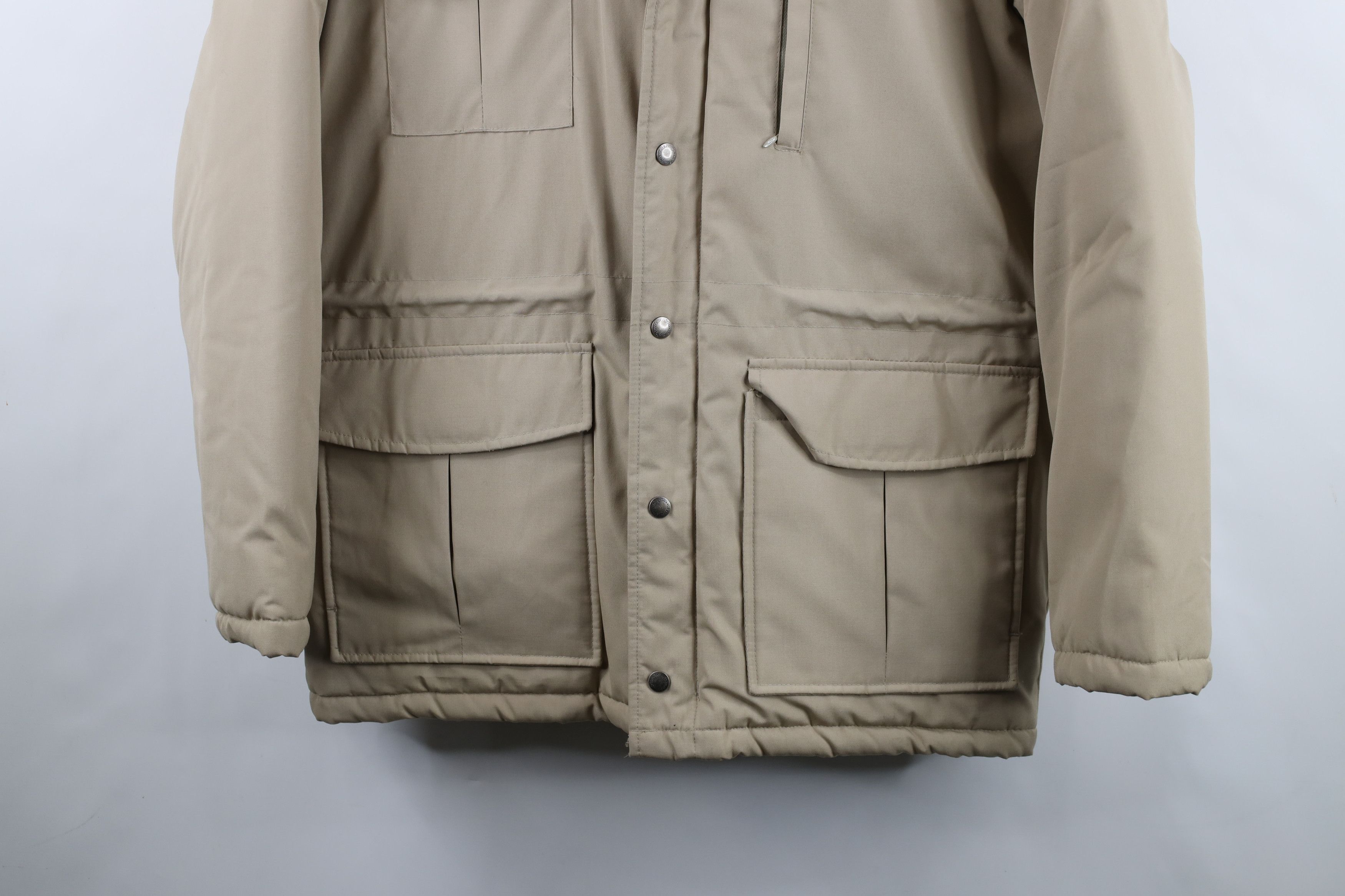Vintage Vintage 70s 80s Streetwear Hooded Puffer Parka Jacket Beige Size US M / EU 48-50 / 2 - 3 Thumbnail