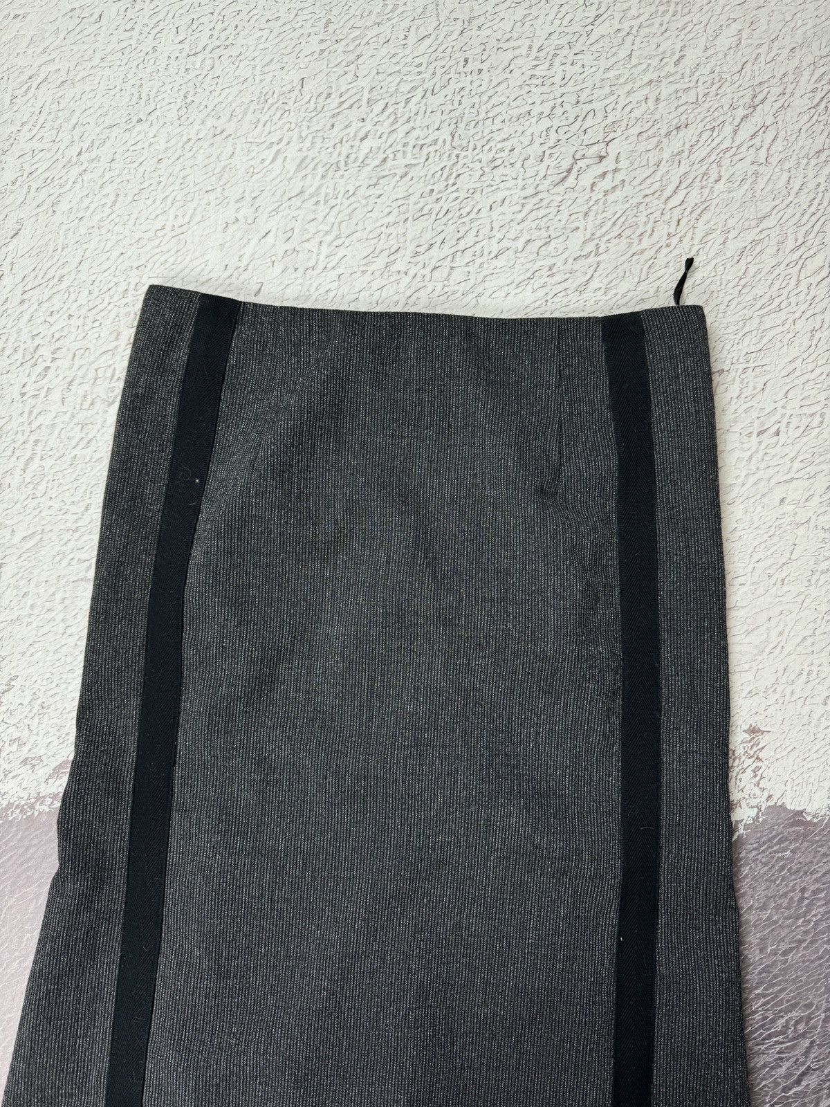 Annette Gortz Annette Gortz wool grey midi skirt with stripes rundholz Size 32" / US 10 / IT 46 - 6 Thumbnail