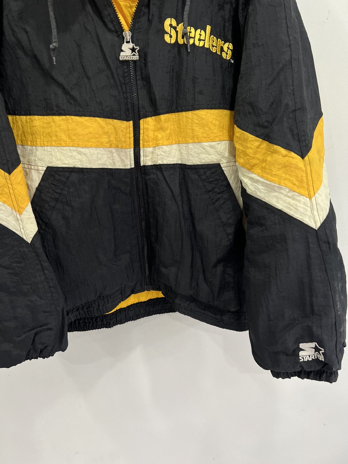 Starter Vintage 90s Pittsburgh Steelers Starter Jacket Zip Up Size US L / EU 52-54 / 3 - 4 Thumbnail