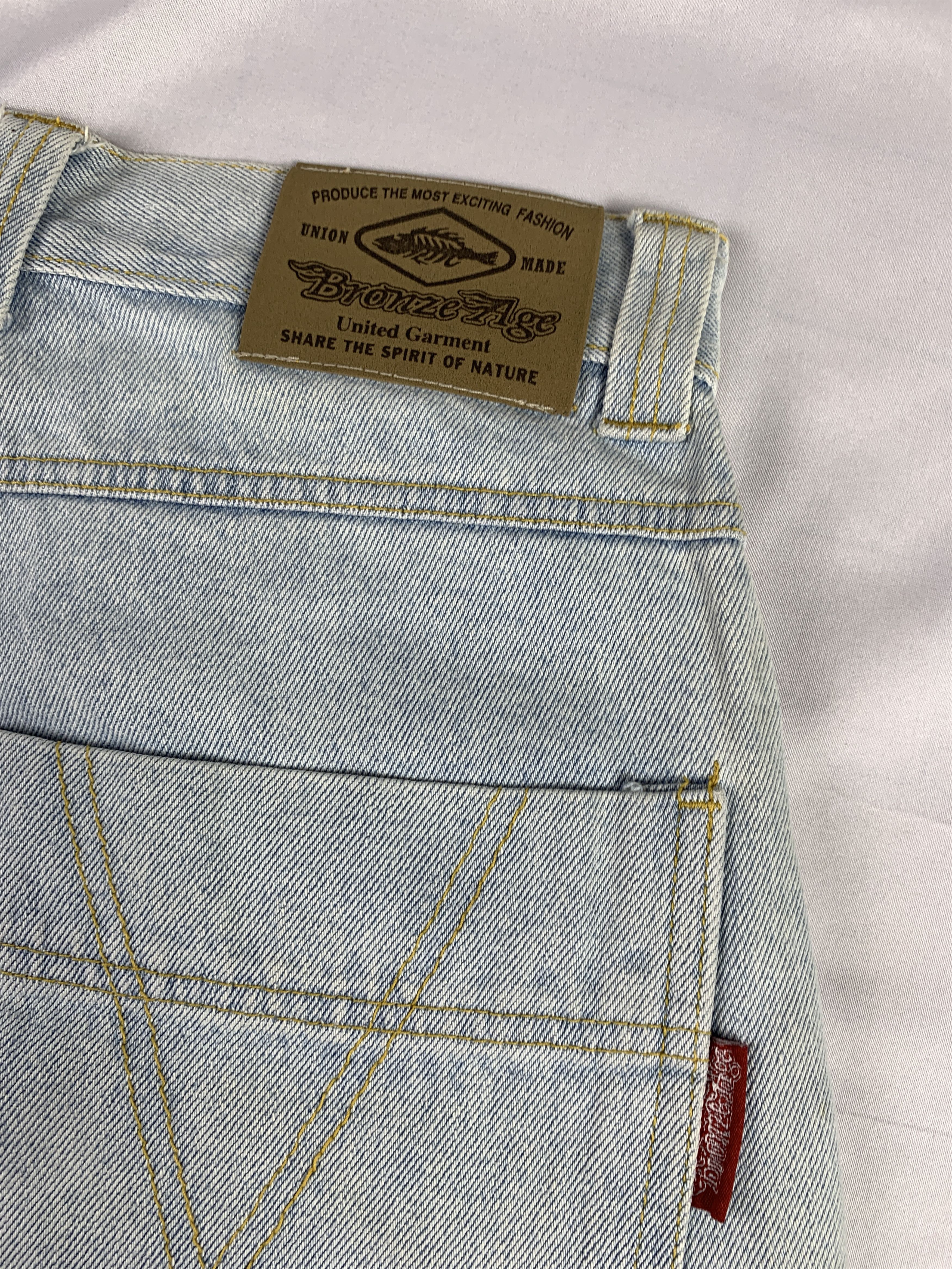 Japanese Brand Bronze Age Light Blue Baggy Jorts (S) Size US 30 / EU 46 - 5 Thumbnail