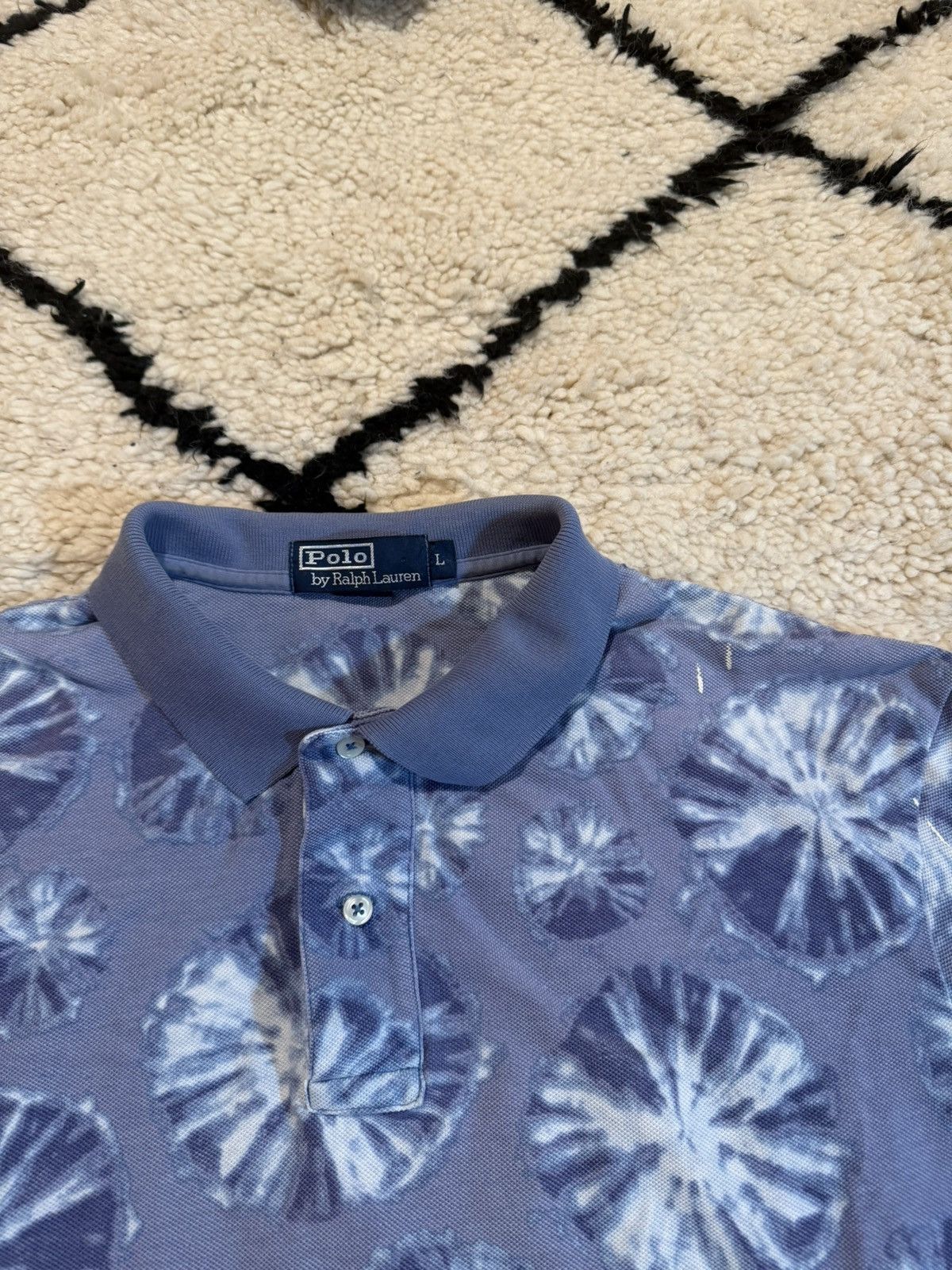 Polo Ralph Lauren Sand dollar tie dye polo shirt golf rare vintage Size US L / EU 52-54 / 3 - 2 Thumbnail