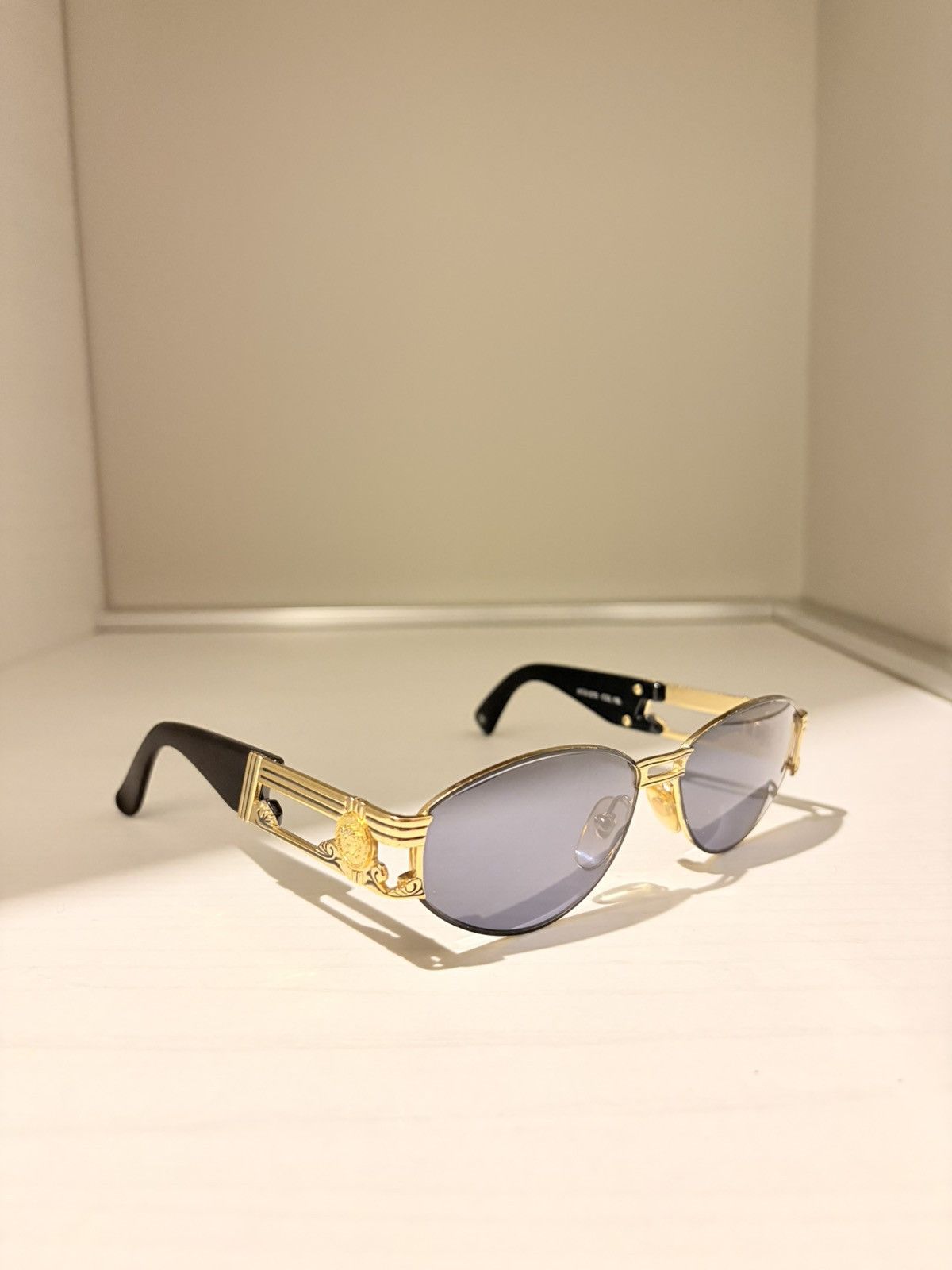 Versace Gianni varsace S75 col.16L gold black man sunglasses vintage Size ONE SIZE - 2 Thumbnail