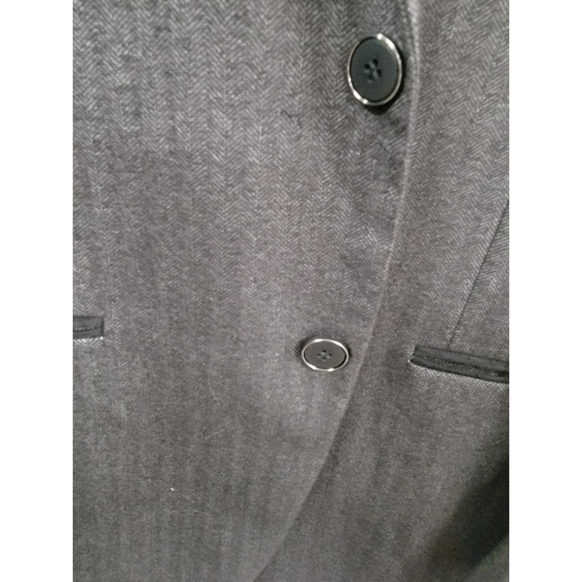 Other Business Class By Babani Mens Grey Herringbone Blazer Wool B Size 42R - 7 Thumbnail