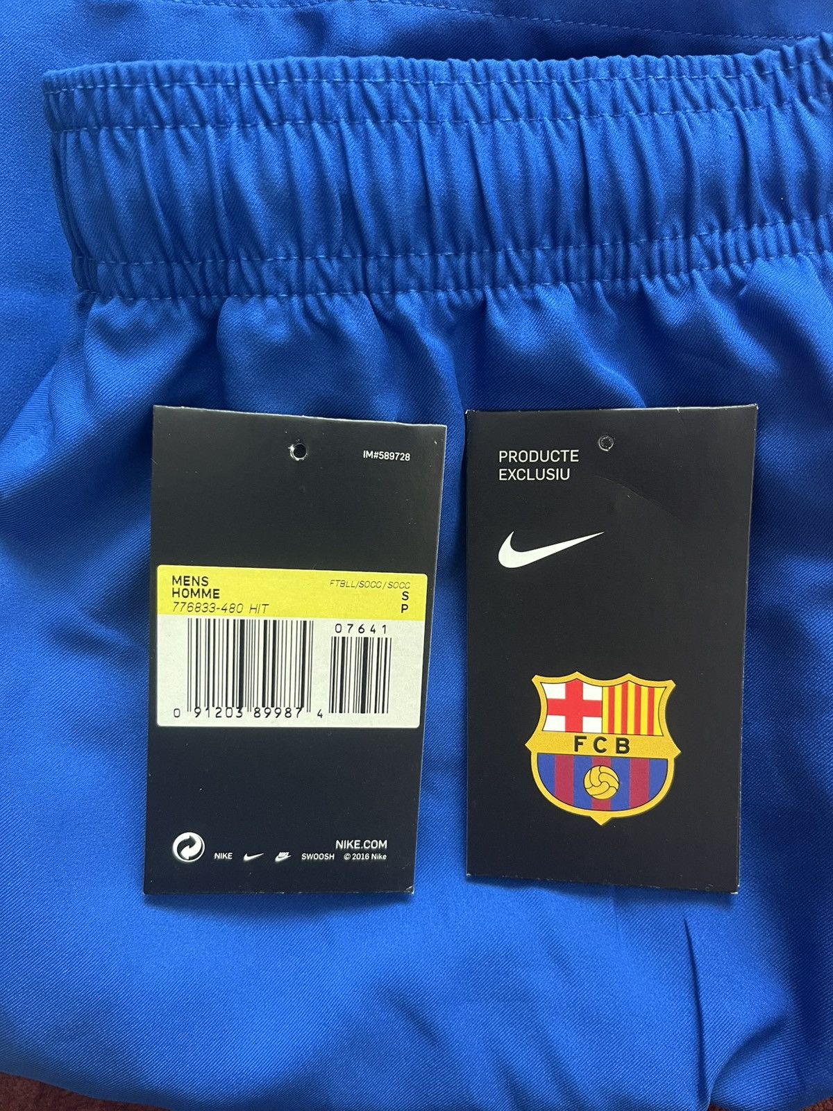Nike Nike FC Barcelona 2016/17 Home Soccer Football Shorts Small Size US 29 - 6 Thumbnail