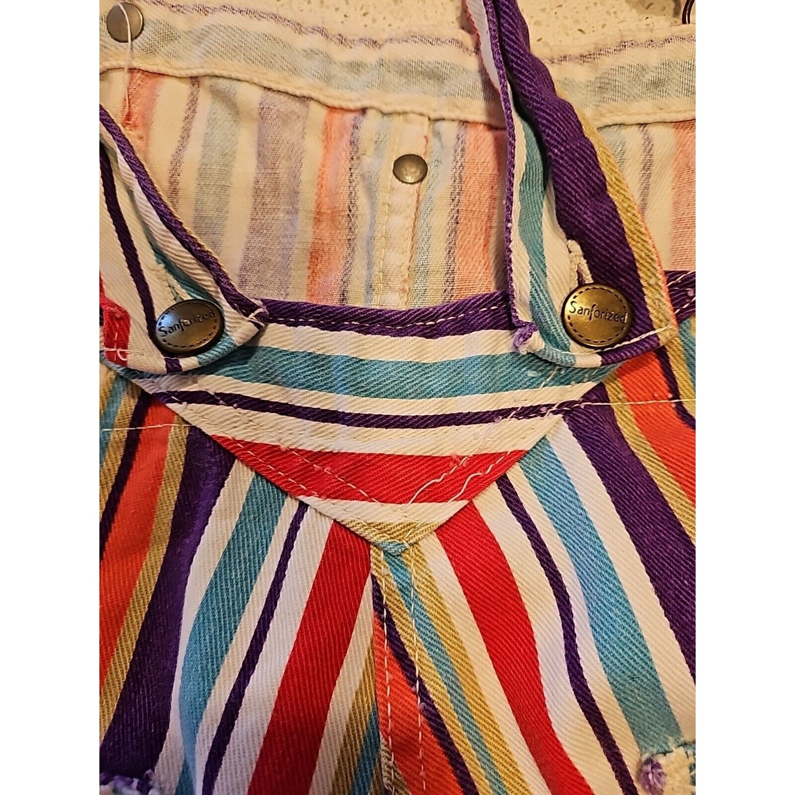 Vintage Sanforized Denim Overalls Shortalls Jumper Womens M Funky St Size 28" / US 6 / IT 42 - 6 Thumbnail