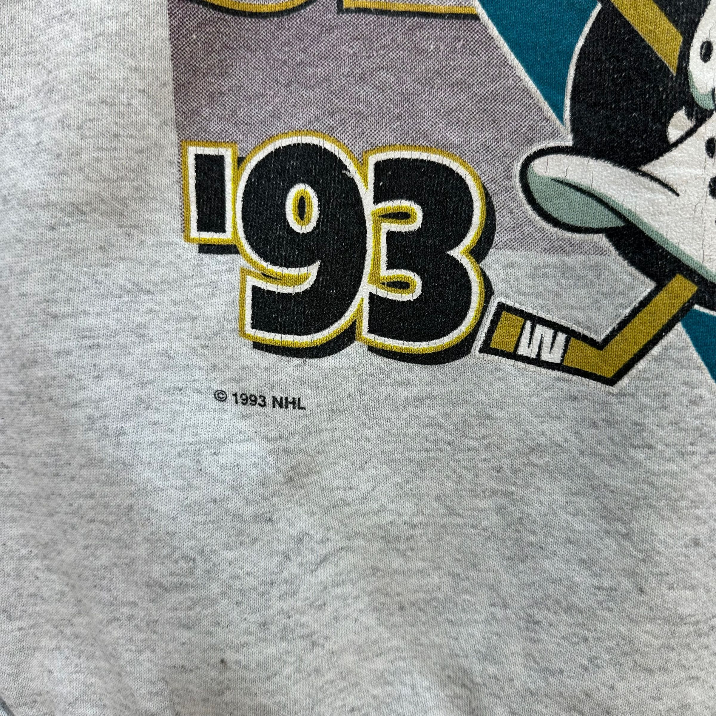 Vintage 90's Anaheim THE MIGHTY DUCKS Disney NHL Sweatshirt #A4-0099 Size US L / EU 52-54 / 3 - 4 Thumbnail