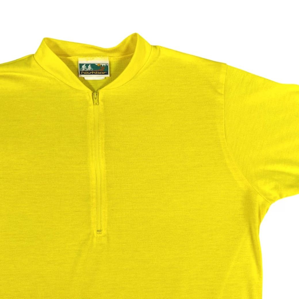 Vintage VINTAGE Nashbar Cycling Jersey Adult LARGE Yellow Blank USA Made Zip Pocket 90s Size US L / EU 52-54 / 3 - 2 Thumbnail