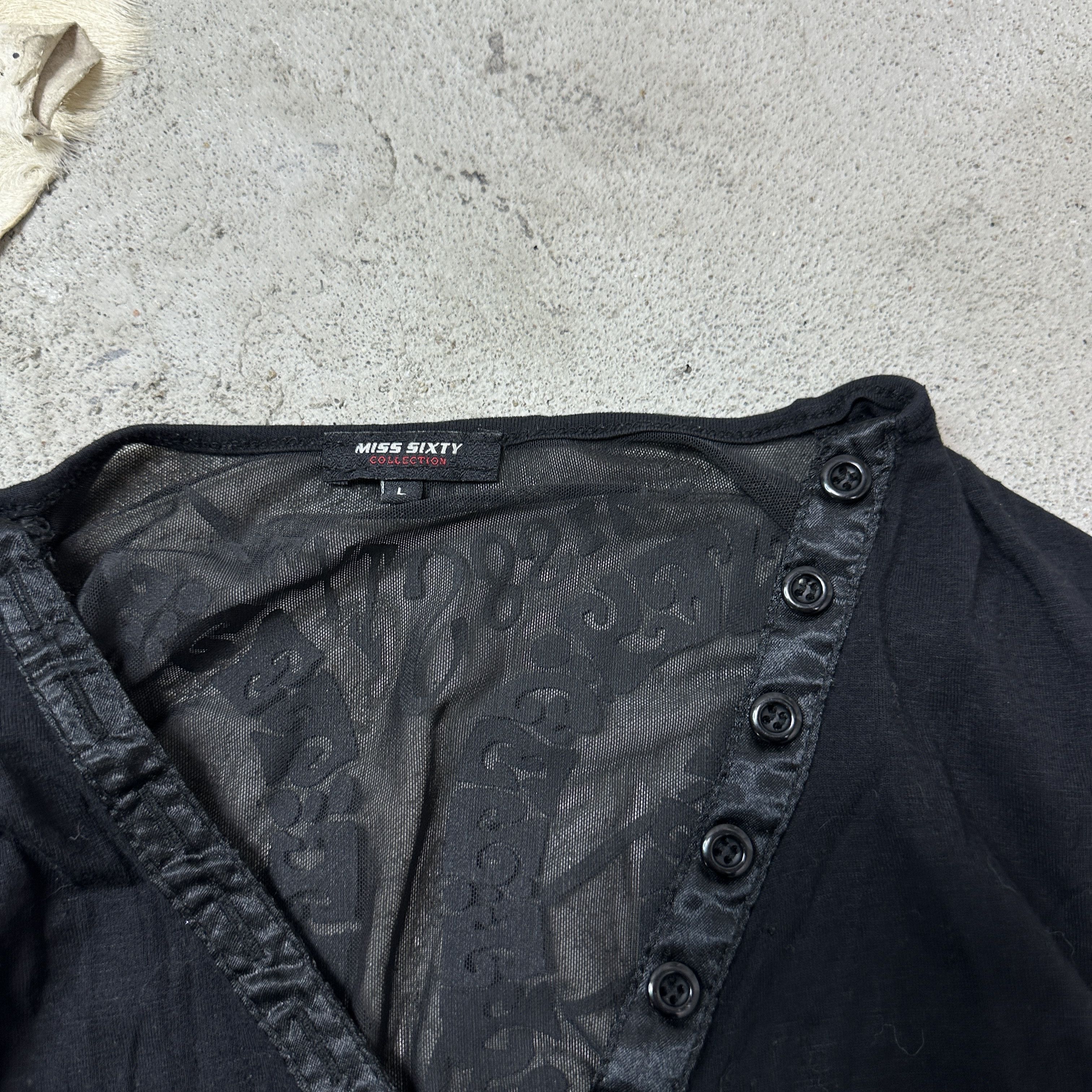 Miss Sixty Vintage Mesh Back Sheer Miss Sixty Longsleeve 00s Size M / US 6-8 / IT 42-44 - 8 Thumbnail