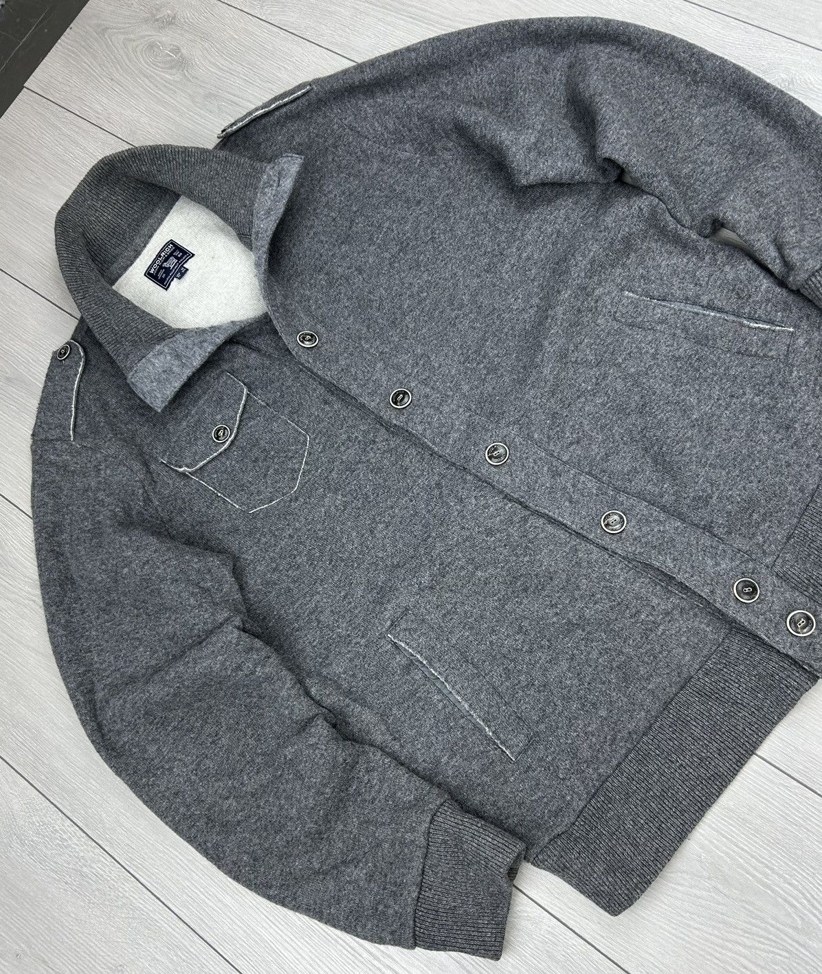 Woolrich Woolen Mills Woolrich Sweater Jacket Grey Size XL Size US XL / EU 56 / 4 - 4 Thumbnail